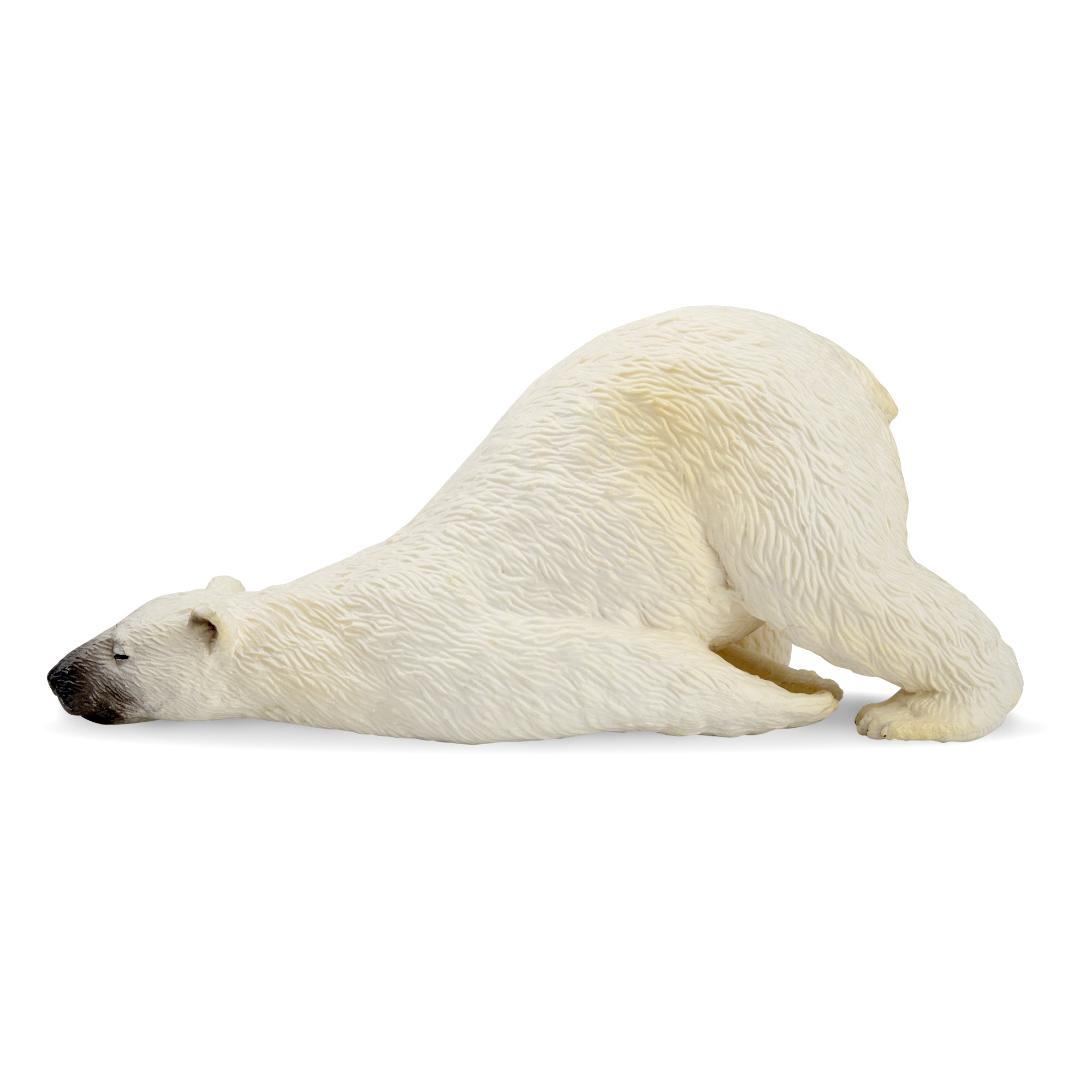 Toymany Lying Adult Polar Bear Figurine Toy