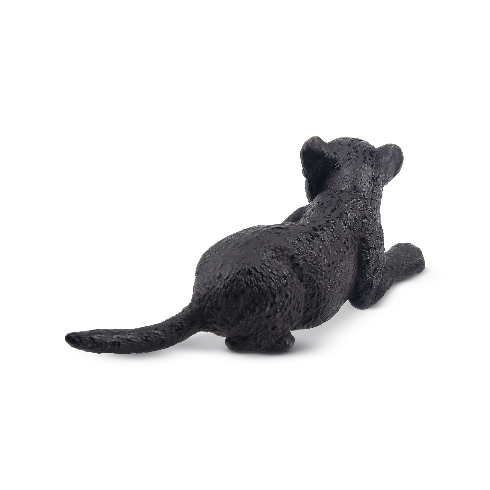 Toymany Lying Black Leopard Cub Figurine Toy-back