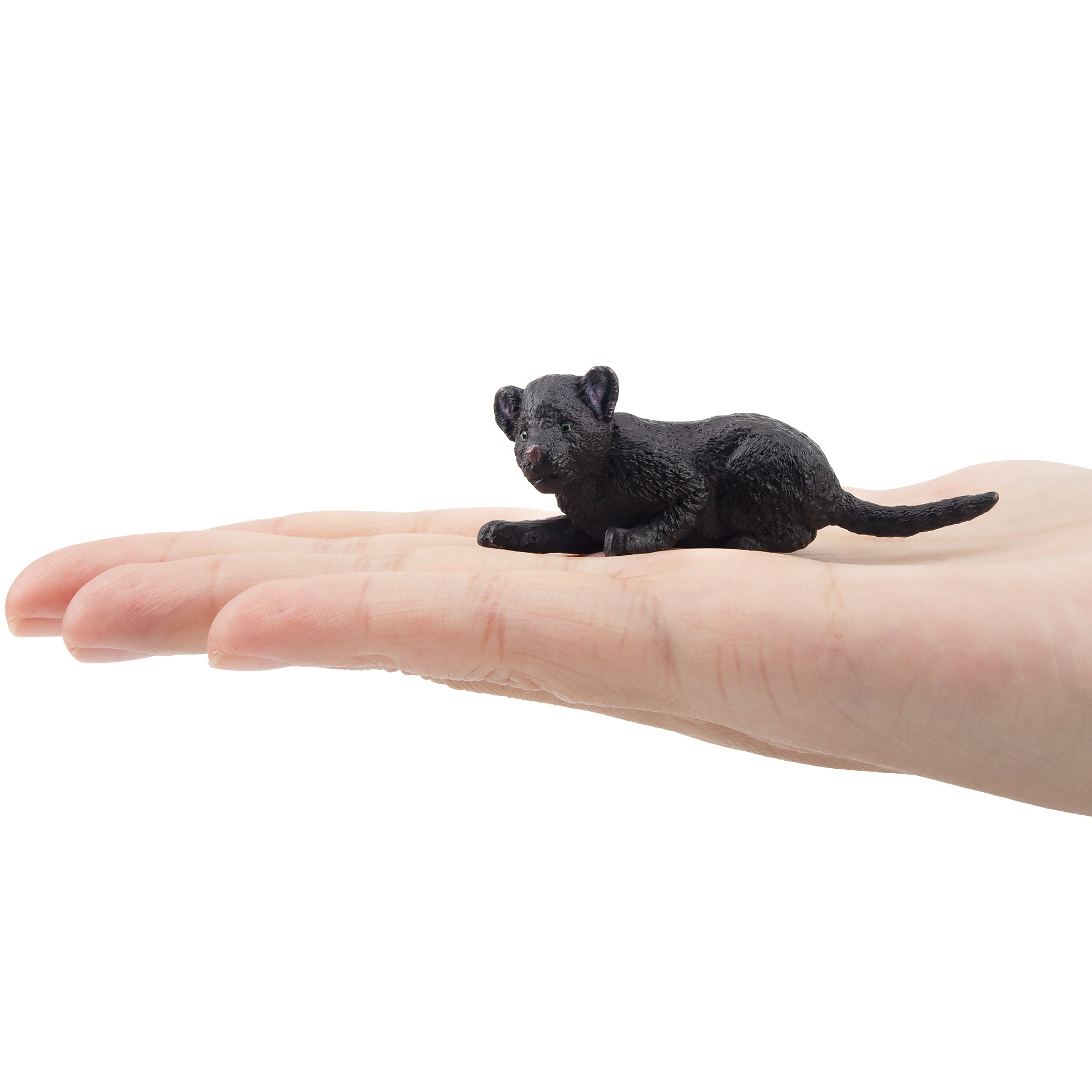 Toymany Lying Black Leopard Cub Figurine Toy-on hand