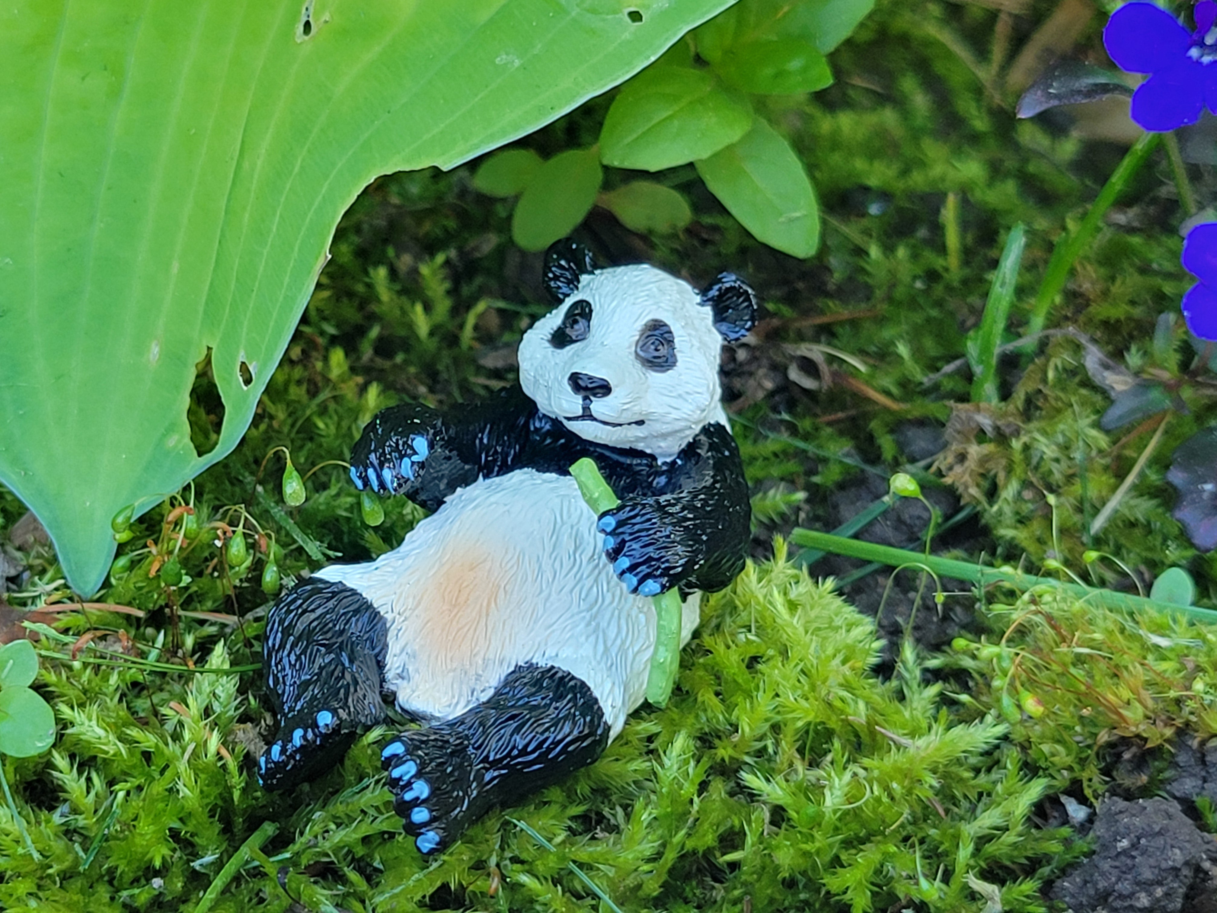 Toymany Lying Down Panda Cub Figurine Toy-outdoor