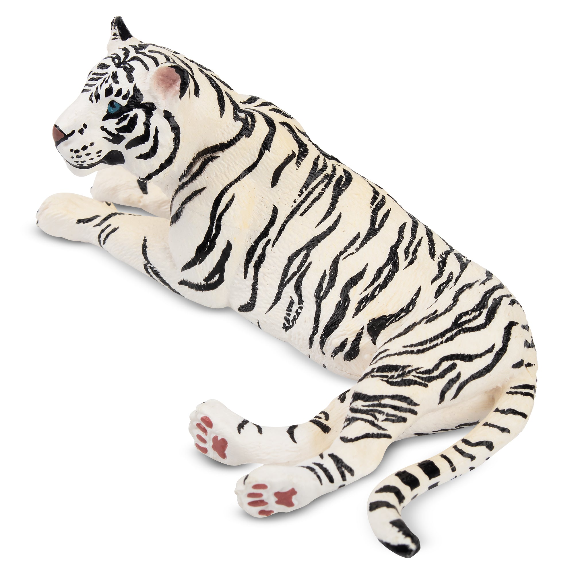 Toymany Lying White Tigress Figurine Toy-side