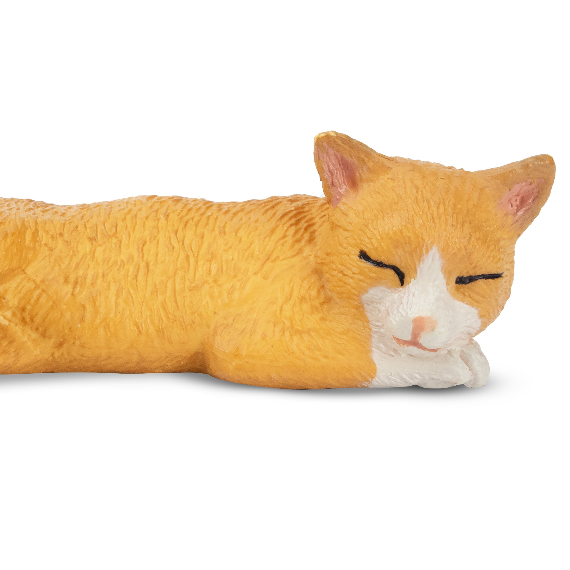 Toymany Mini Lying Orange Cat Figurine Toy-detail