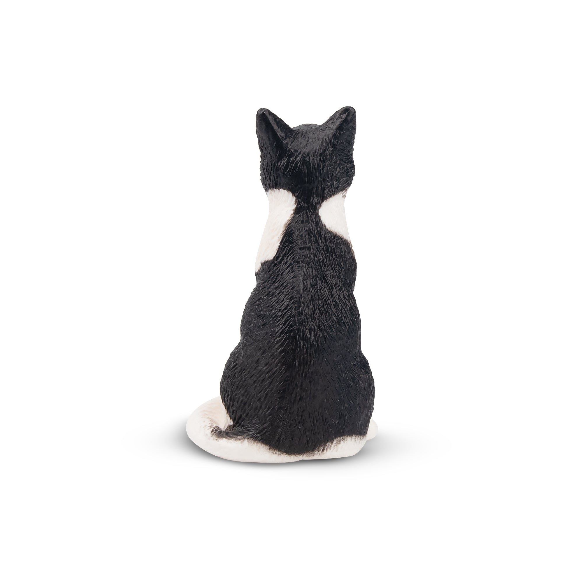 Toymany Mini Perched Tuxedo Cat Figurine Toy-back