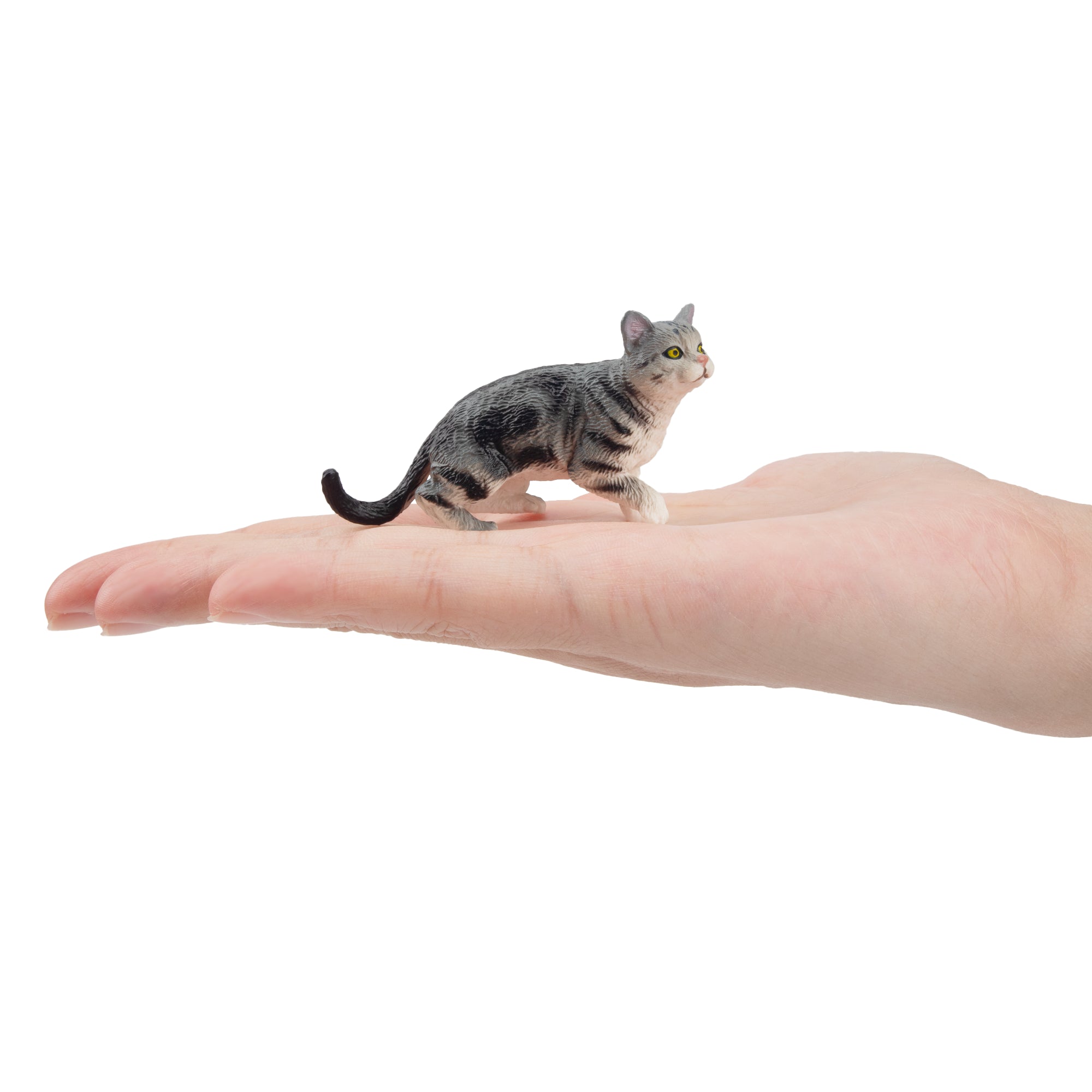 Toymany Mini Prowling American Shorthair Cat Figurine Toy-on hand