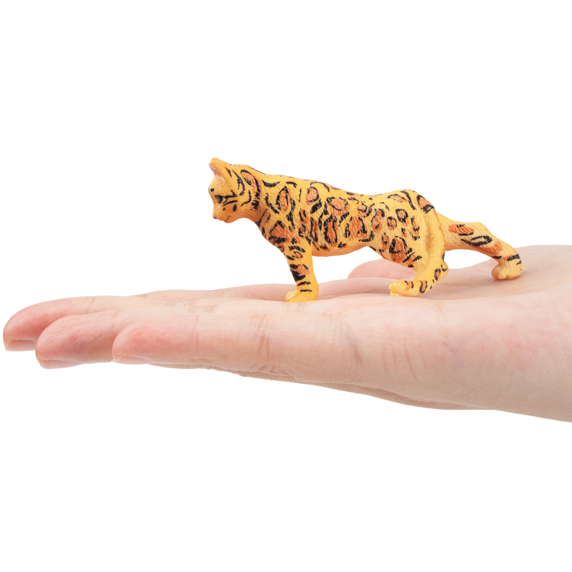Toymany Mini Prowling Spotted Leopard Cat Figurine Toy-on hand