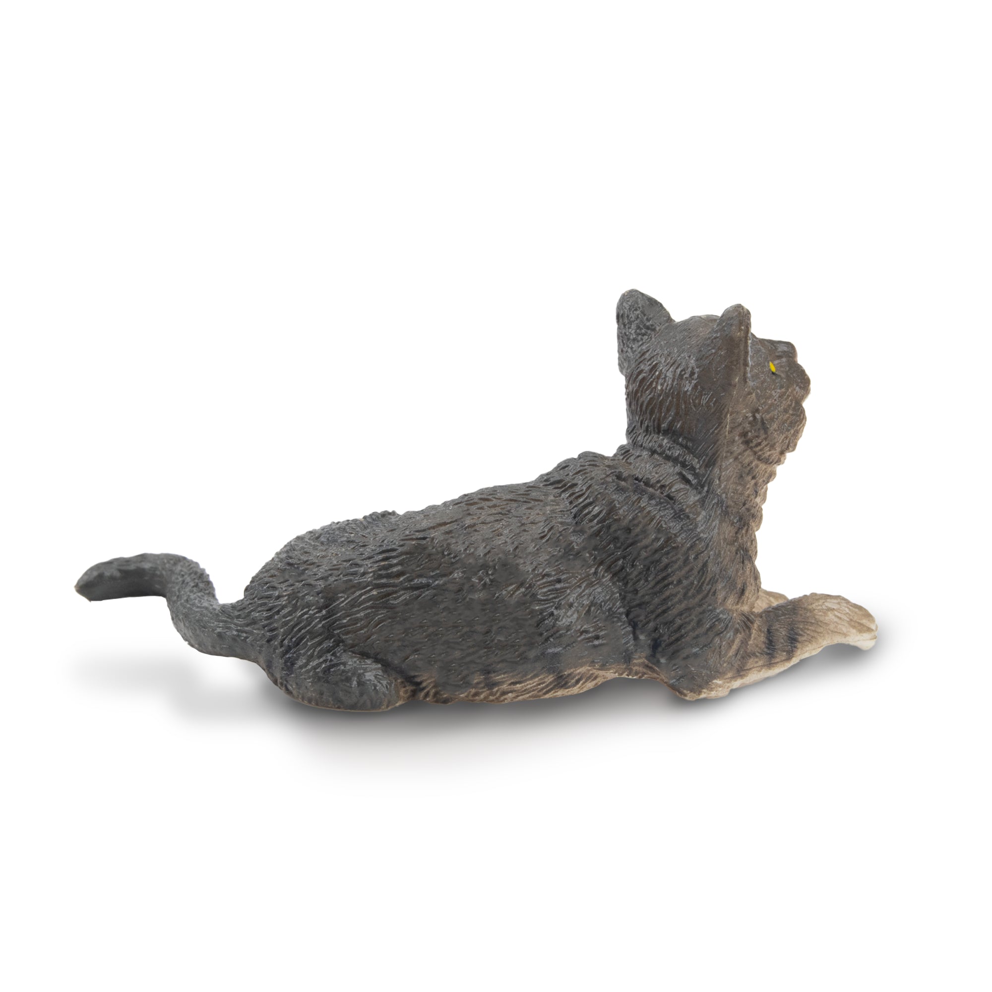 Toymany Mini Reclining Grey American Wirehair Cat Figurine Toy-2