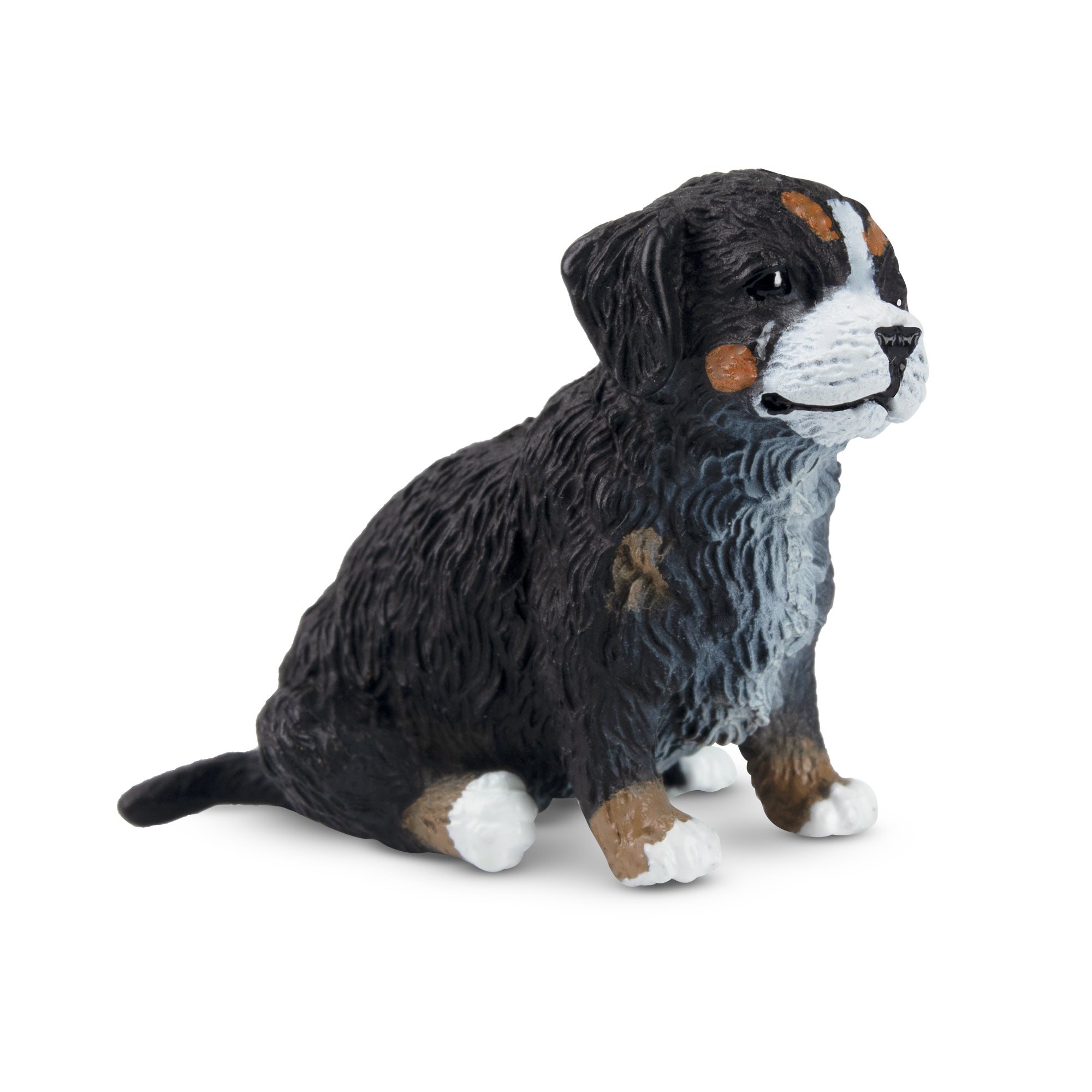 Toymany Mini Sitting Bernese Mountain Dog Puppy Figurine Toy-front