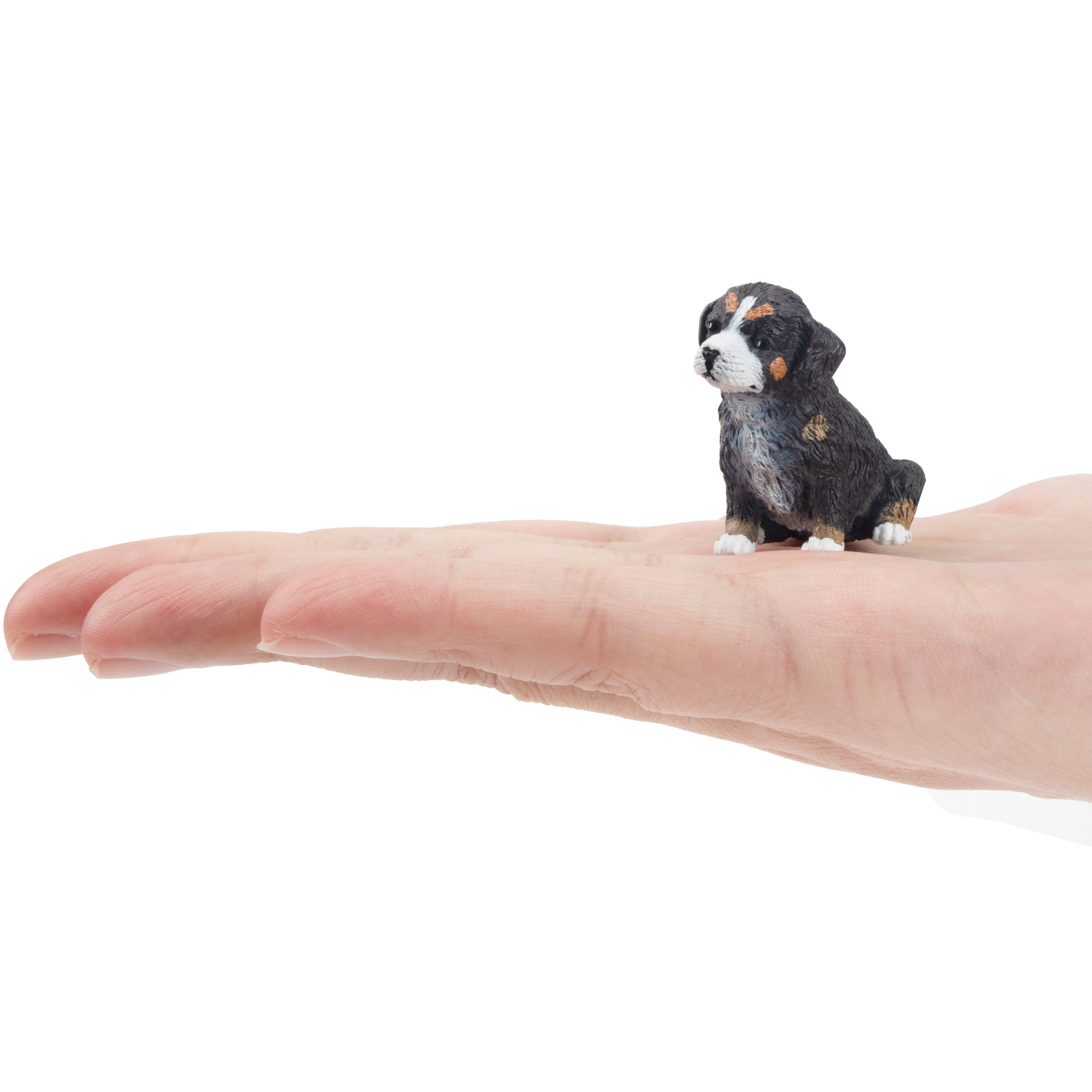 Toymany Mini Sitting Bernese Mountain Dog Puppy Figurine Toy-on hand