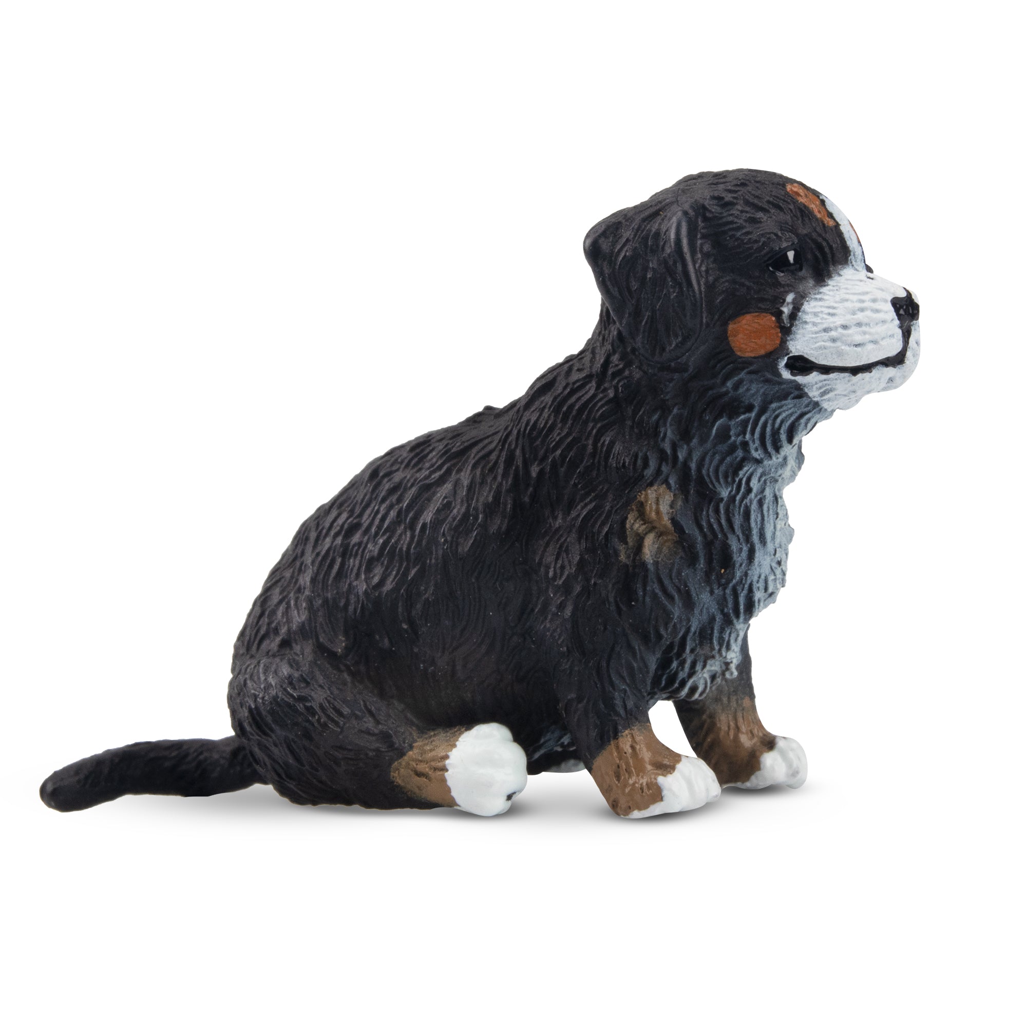 Toymany Mini Sitting Bernese Mountain Dog Puppy Figurine Toy-side