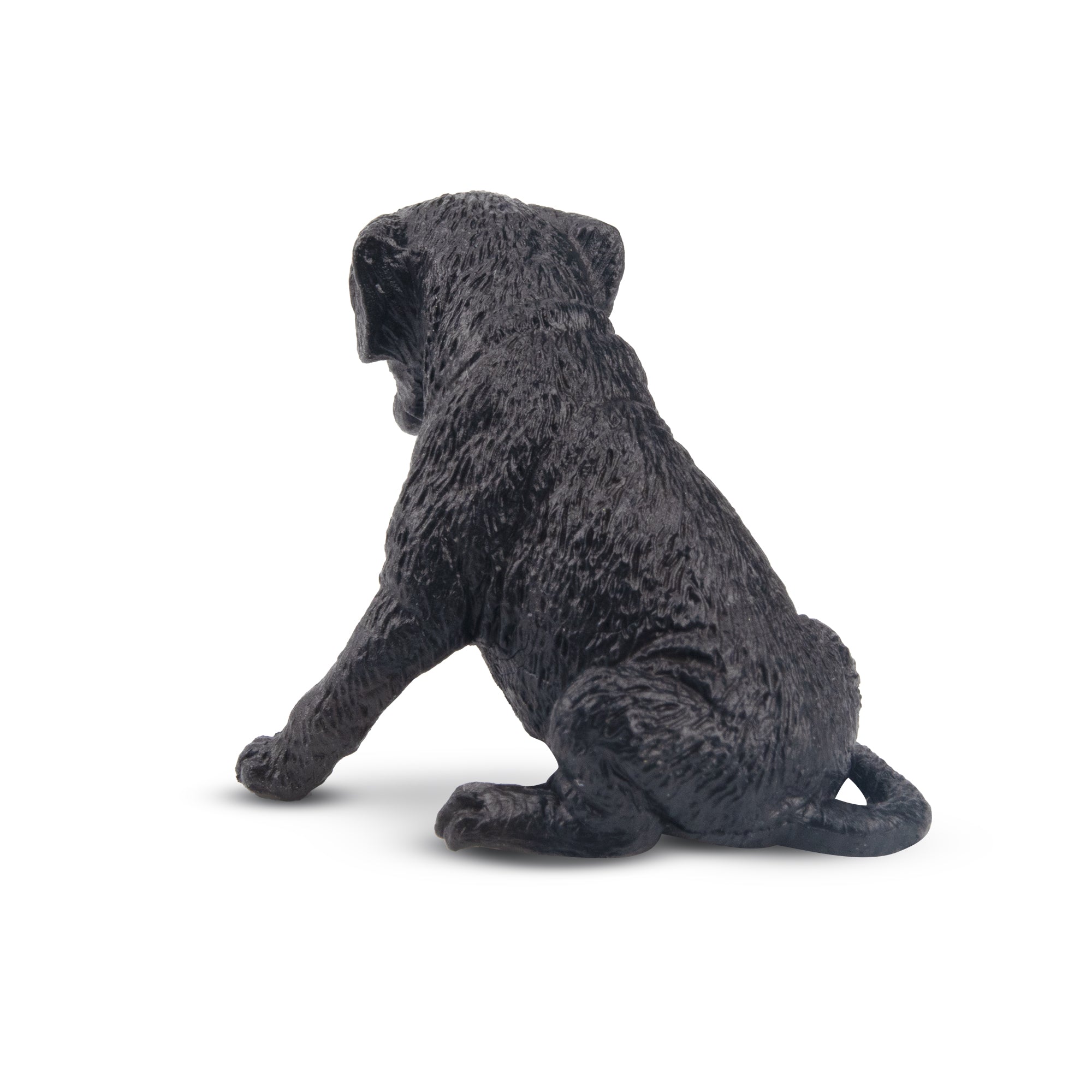 Toymany Mini Sitting Black Great Dane Puppy Figurine Toy-back