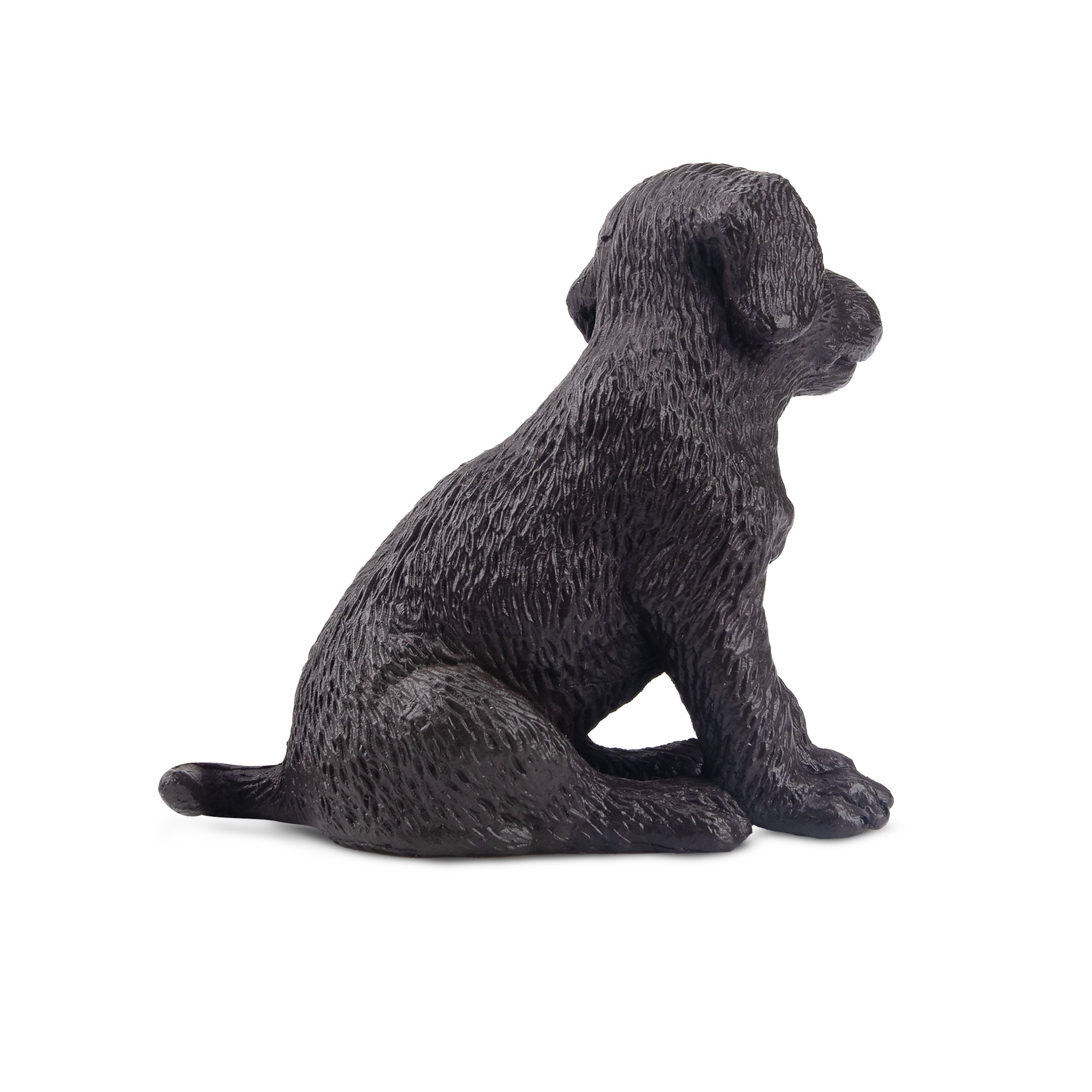 Toymany Mini Sitting Black Labrador Retriever Puppy Figurine Toy-2