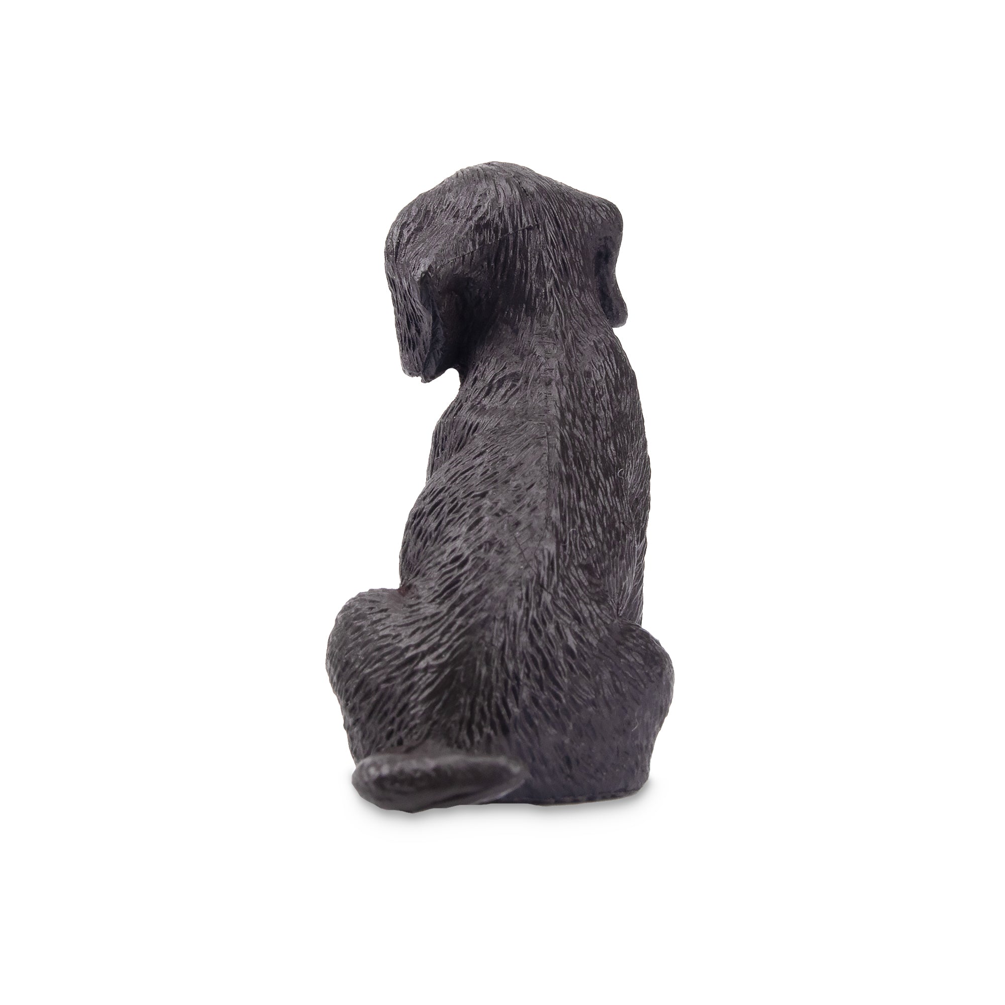 Toymany Mini Sitting Black Labrador Retriever Puppy Figurine Toy-back