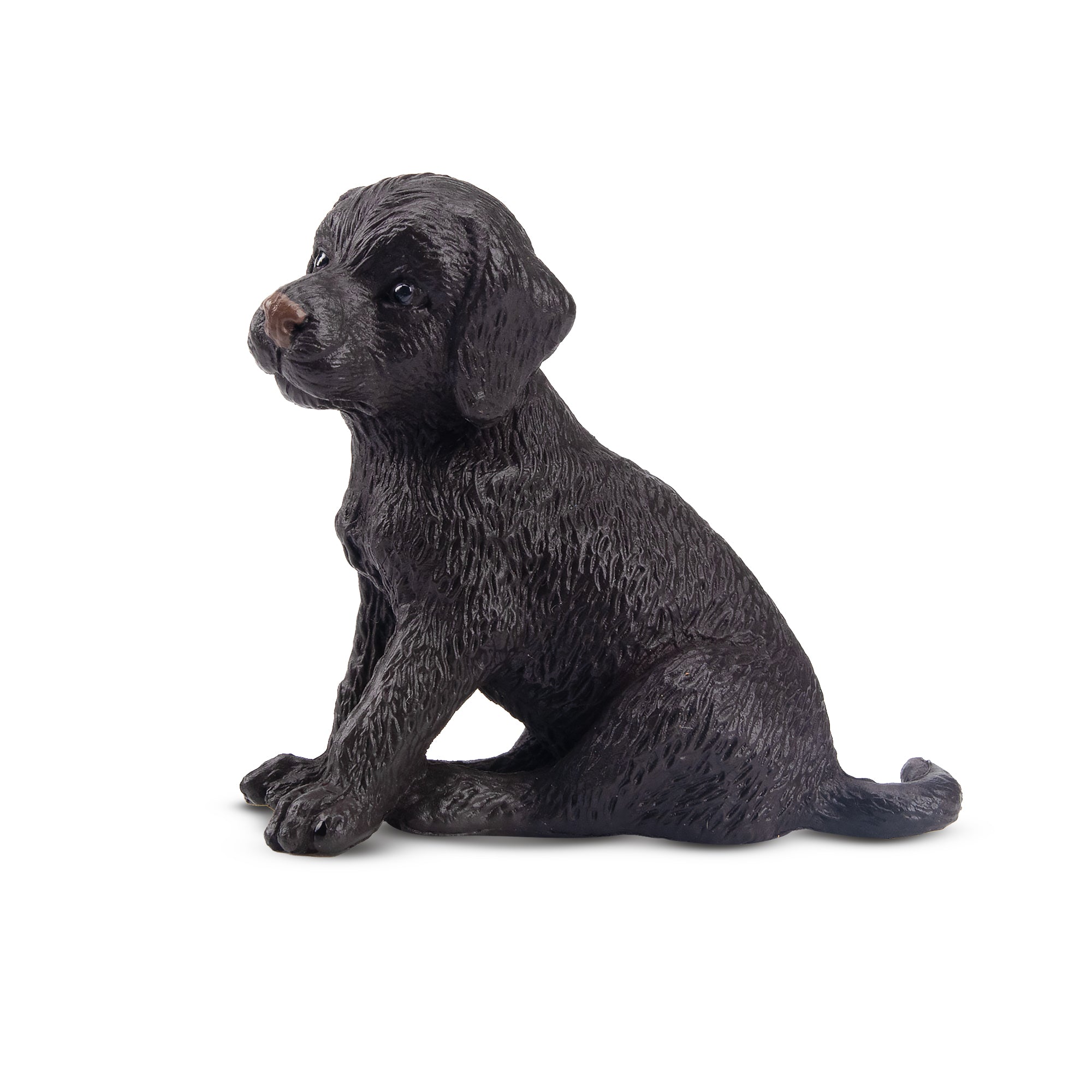 Toymany Mini Sitting Black Labrador Retriever Puppy Figurine Toy