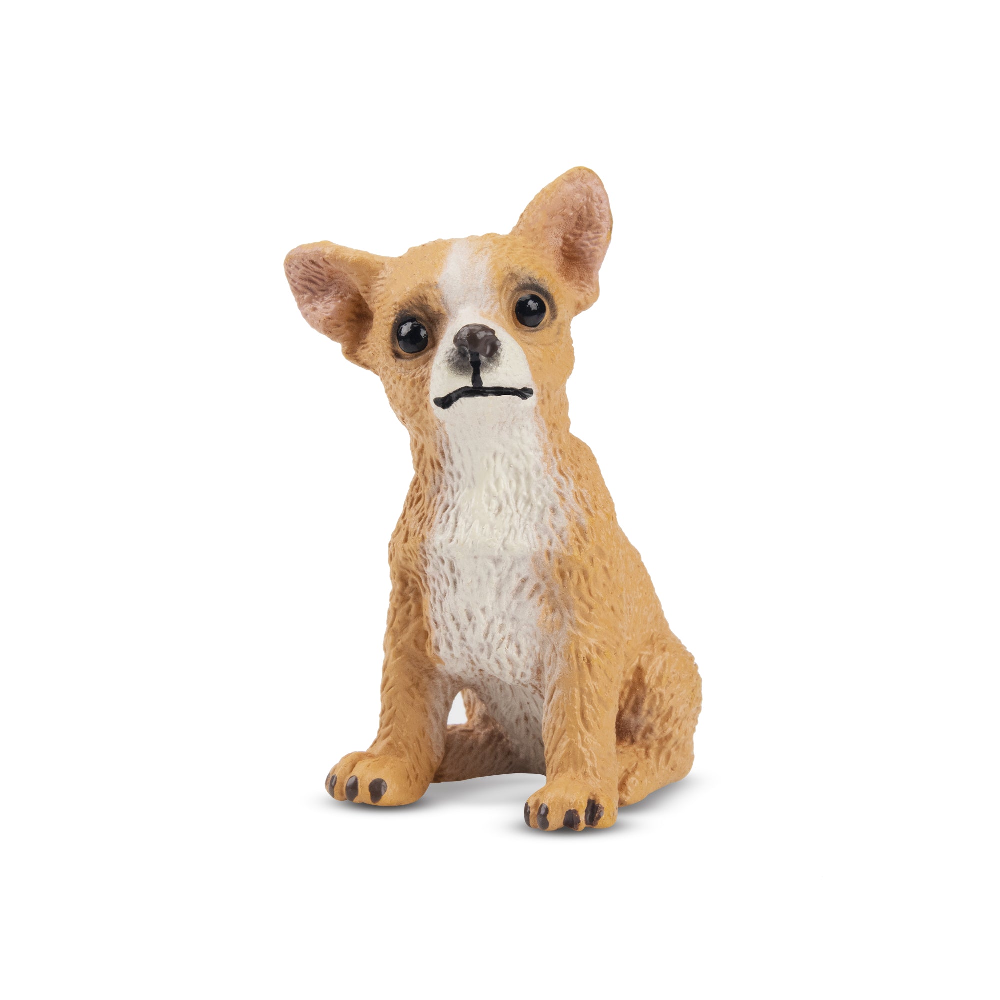 Toymany Mini Sitting Fawn Chihuahua Puppy Figurine Toy-front