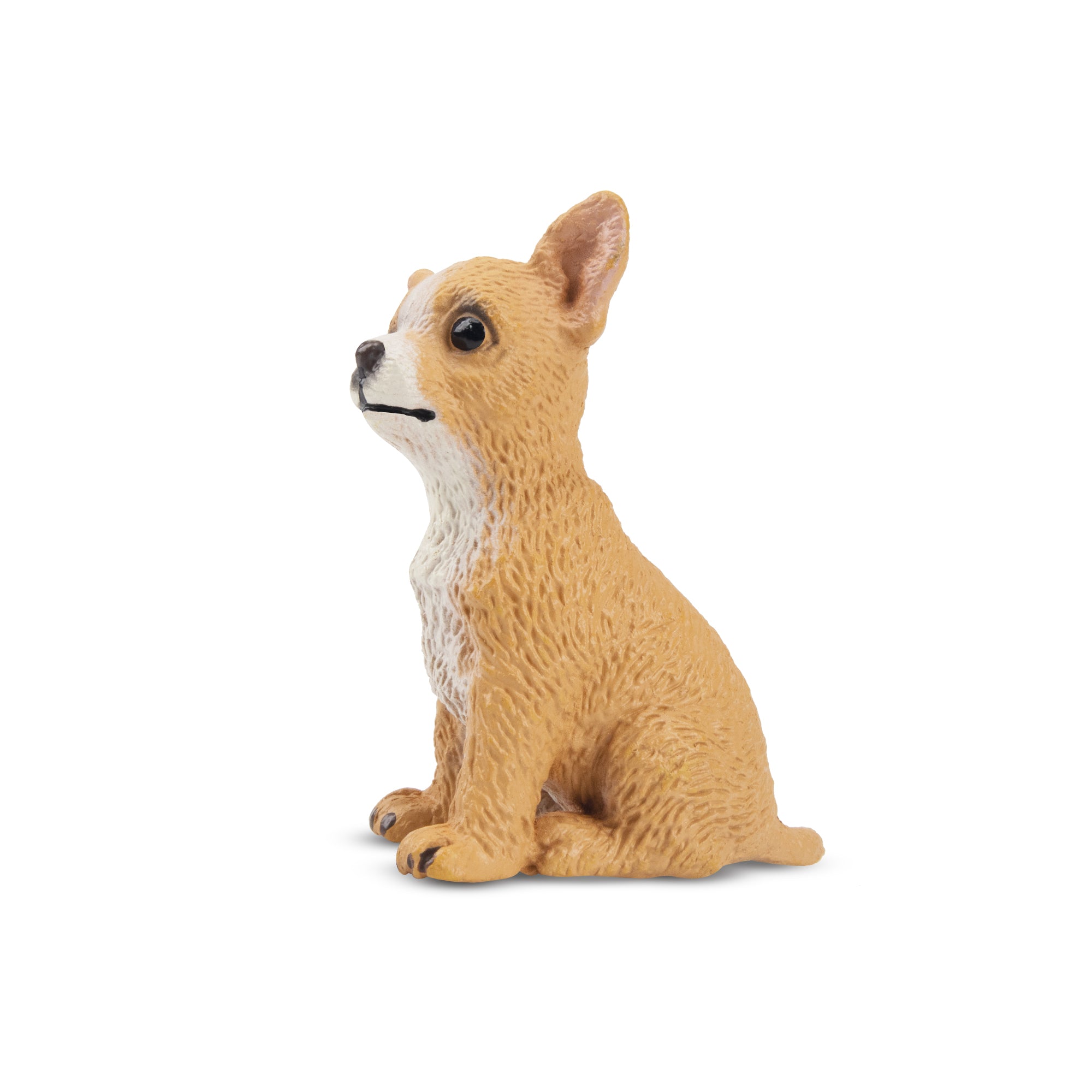 Toymany Mini Sitting Fawn Chihuahua Puppy Figurine Toy-side