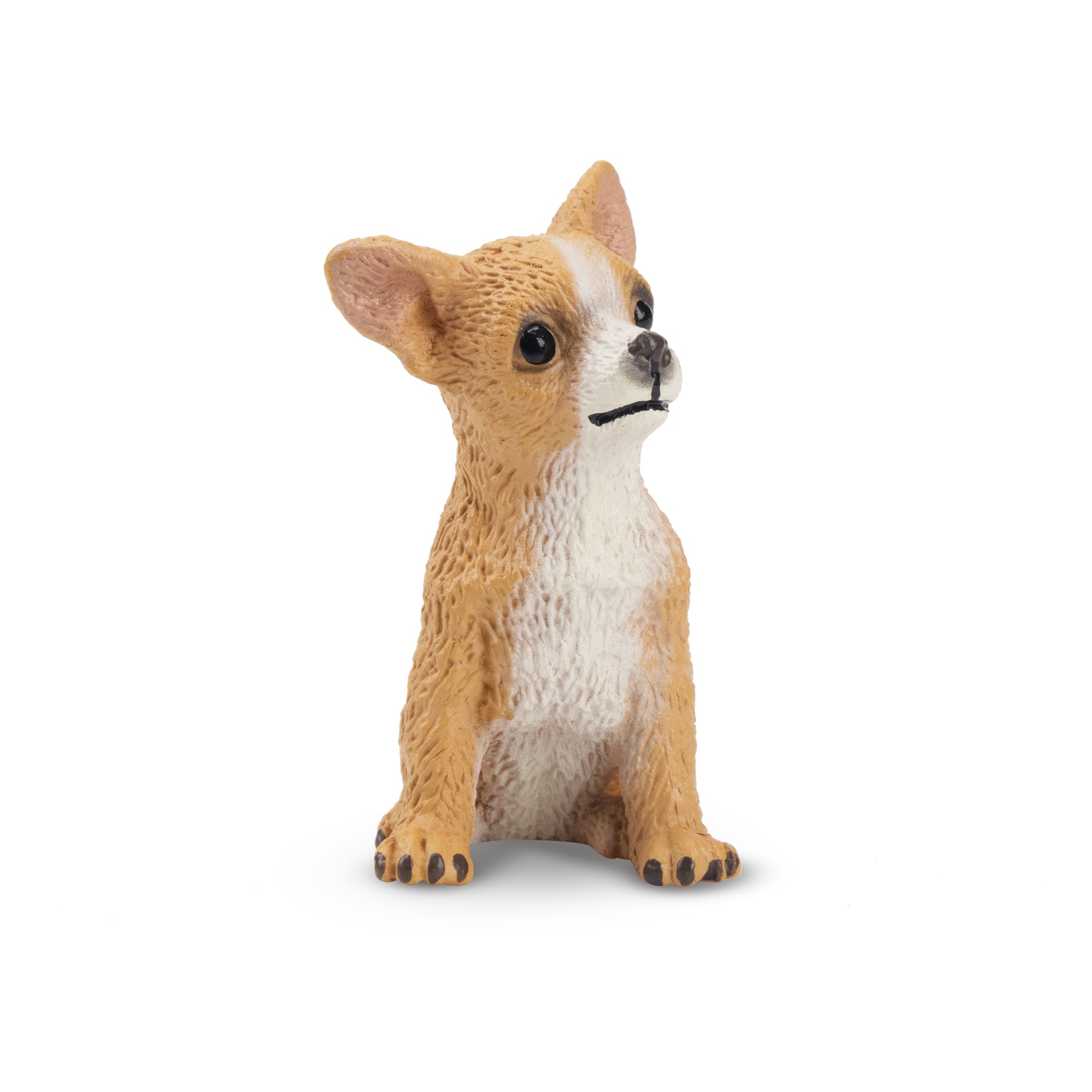 Toymany Mini Sitting Fawn Chihuahua Puppy Figurine Toy