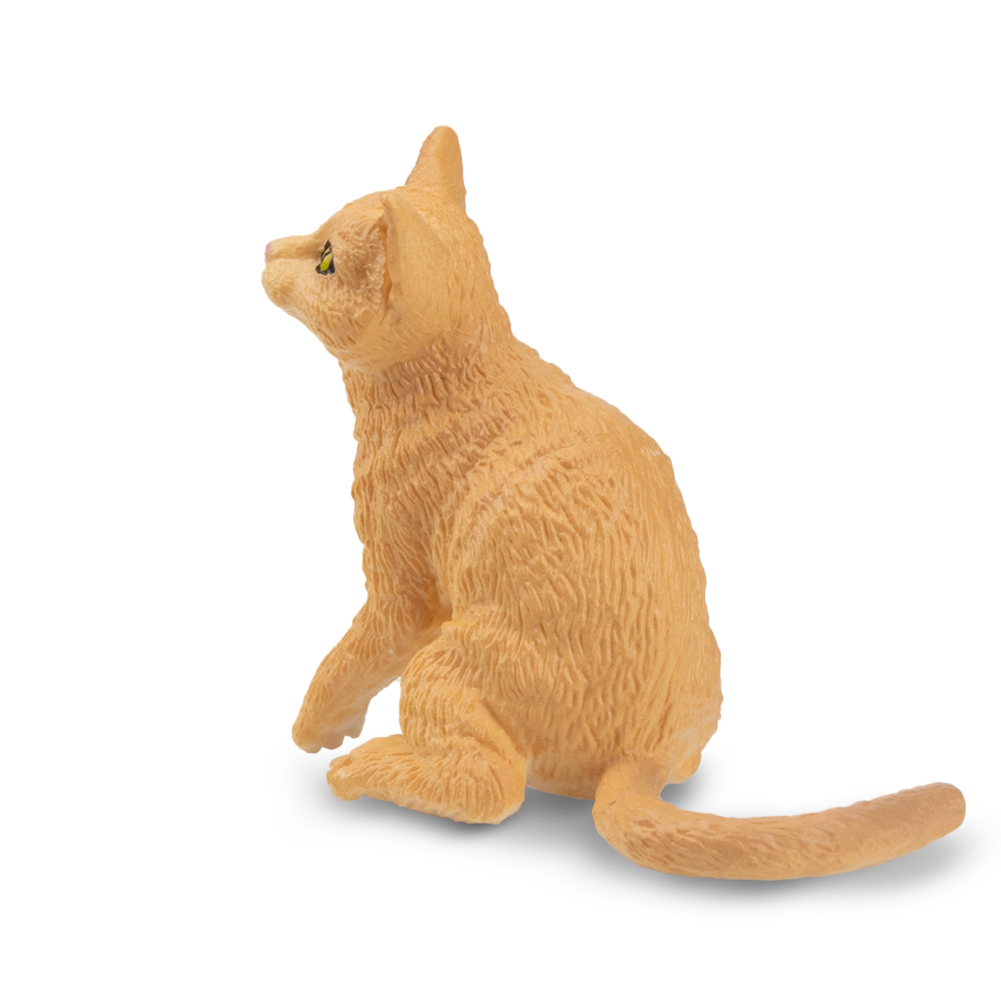 Toymany Mini Sitting Orange Tabby Cat Figurine Toy-back