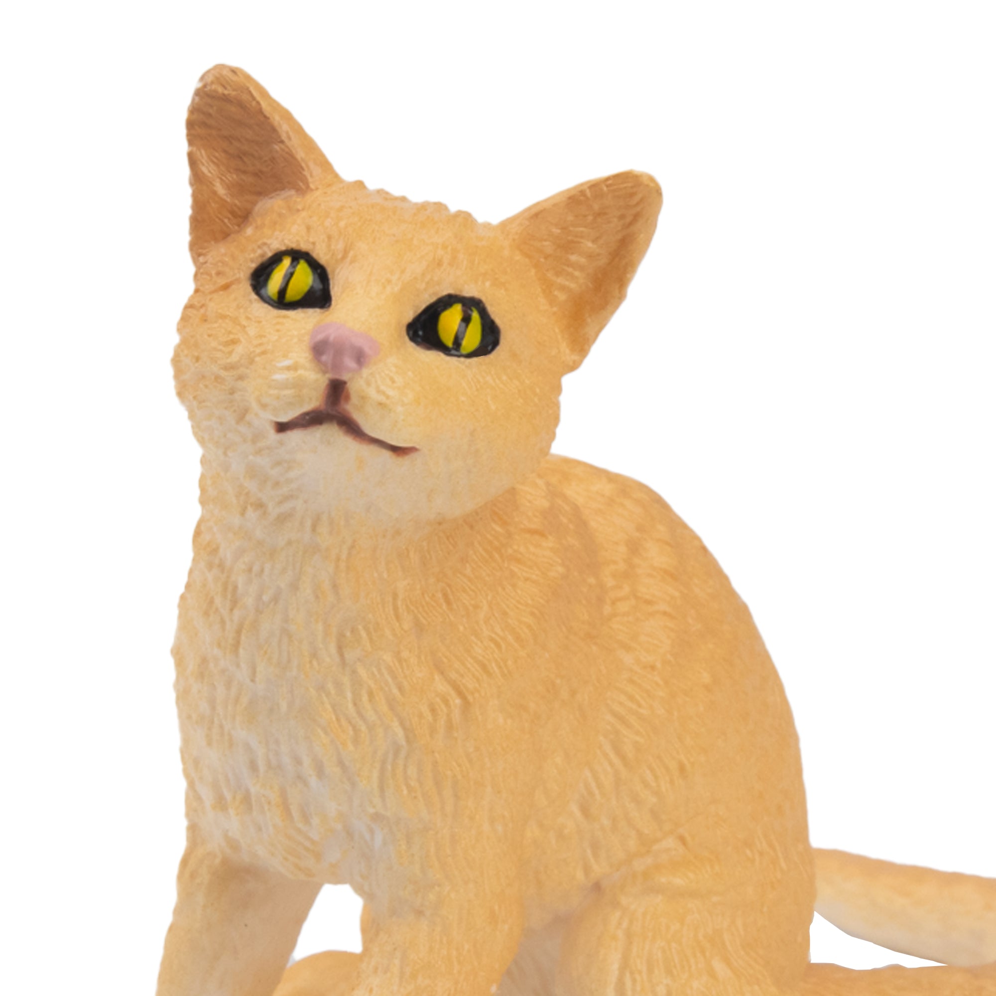 Toymany Mini Sitting Orange Tabby Cat Figurine Toy-detail