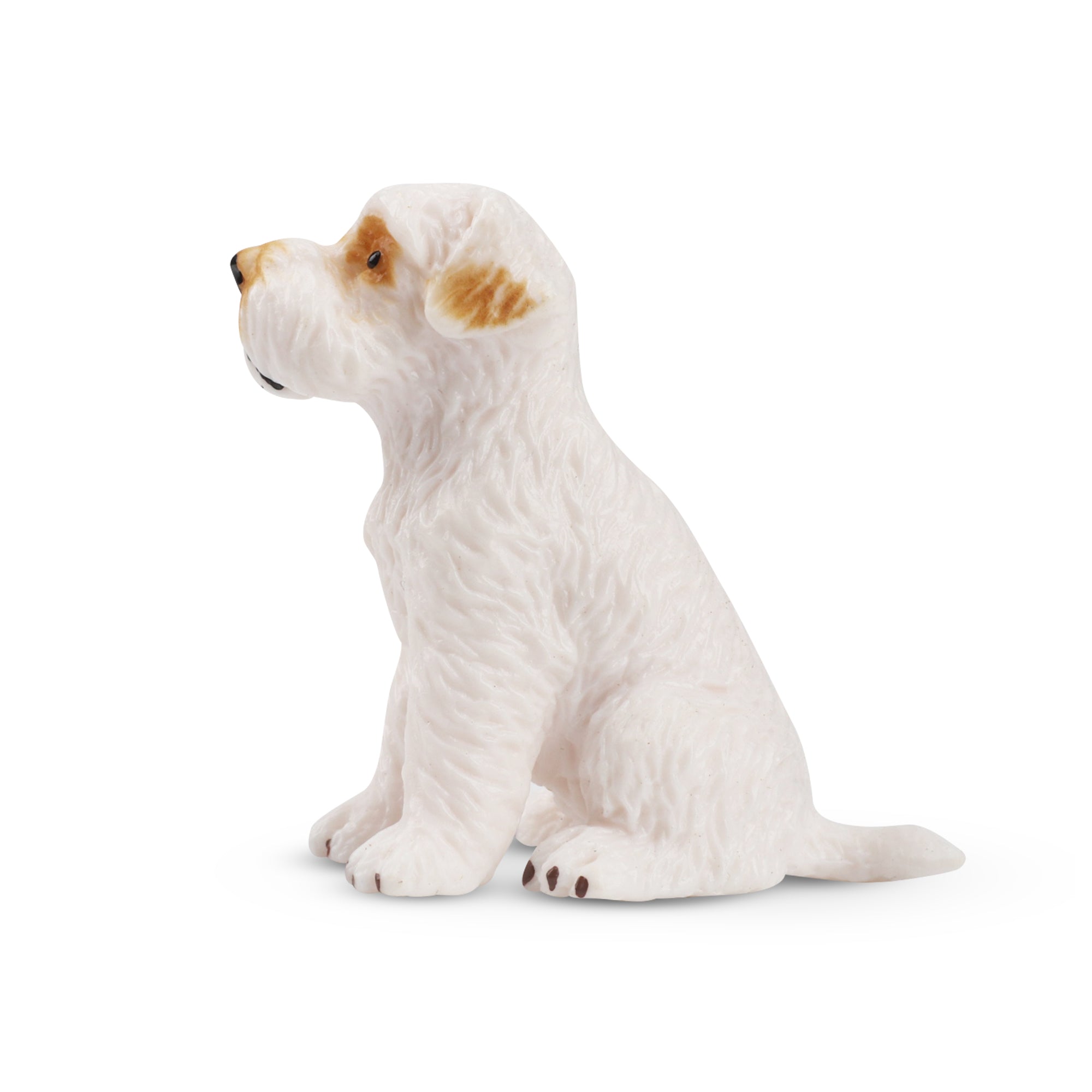 Toymany Mini Sitting White Schnauzer Puppy Figurine Toy-side 1