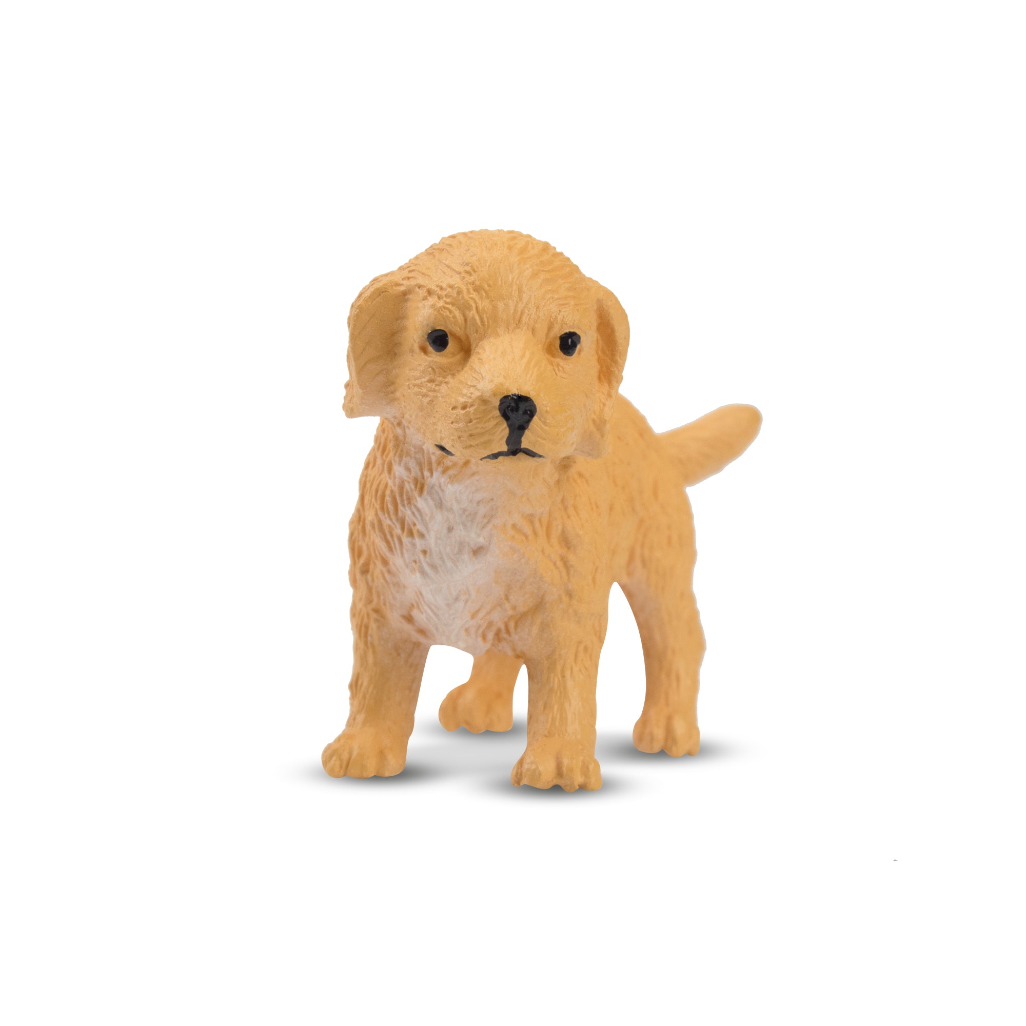 Toymany Mini Standing Golden Retriever Puppy Figurine Toy-front