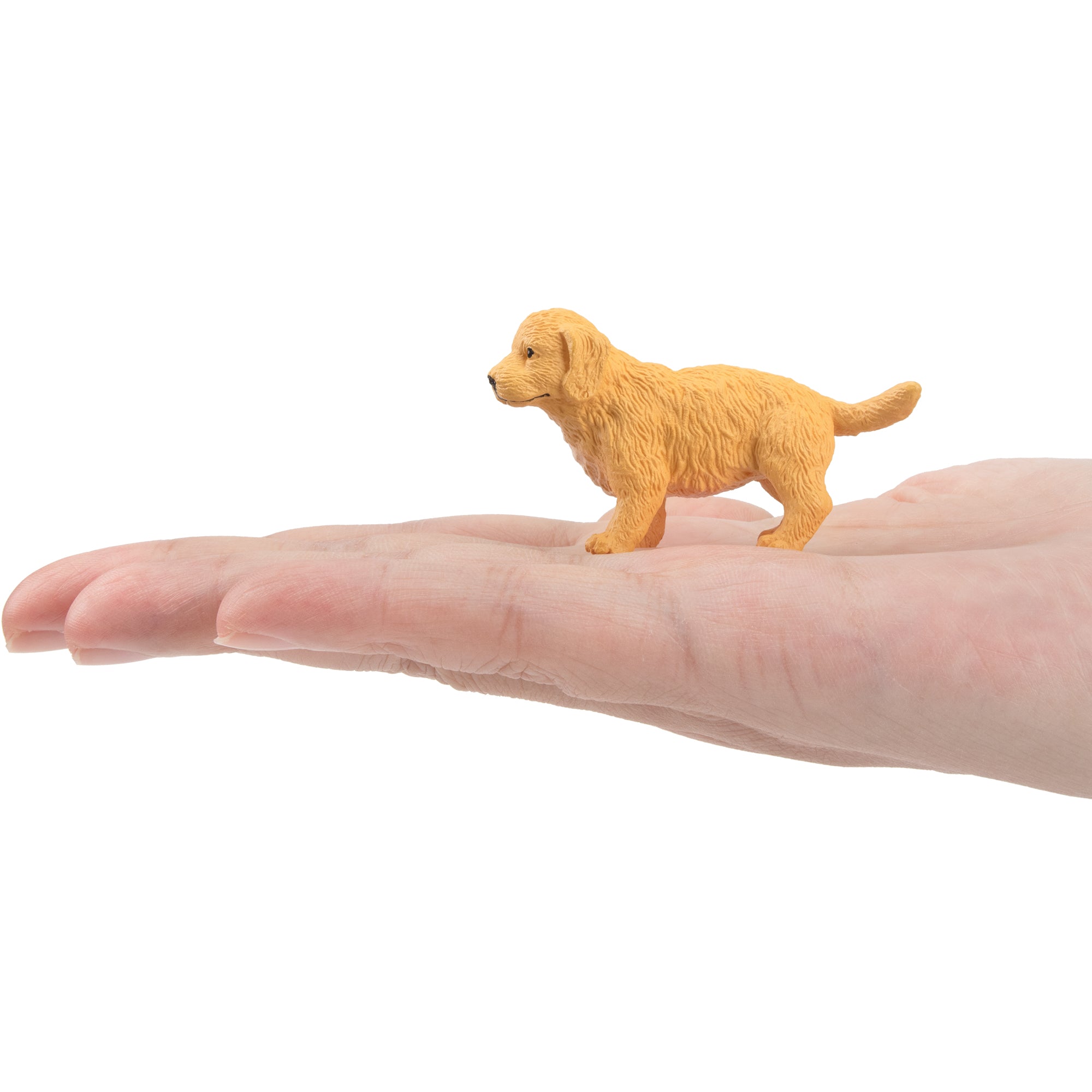 Toymany Mini Standing Golden Retriever Puppy Figurine Toy-on hand