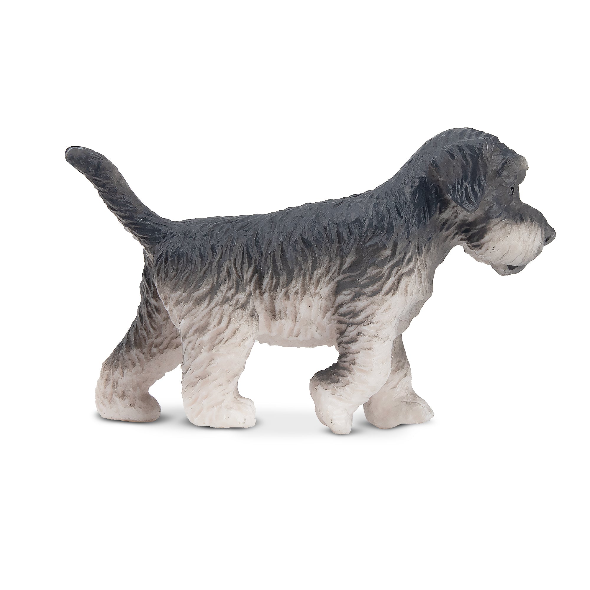 Toymany Mini Standing Gray Schnauzer Puppy Figurine Toy-2