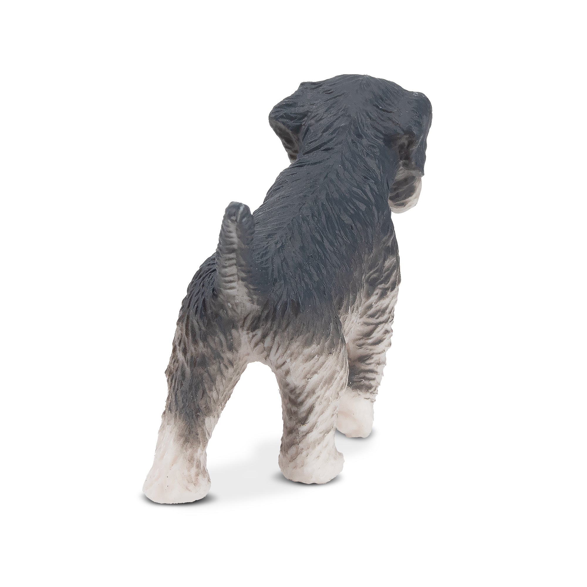 Toymany Mini Standing Gray Schnauzer Puppy Figurine Toy-back