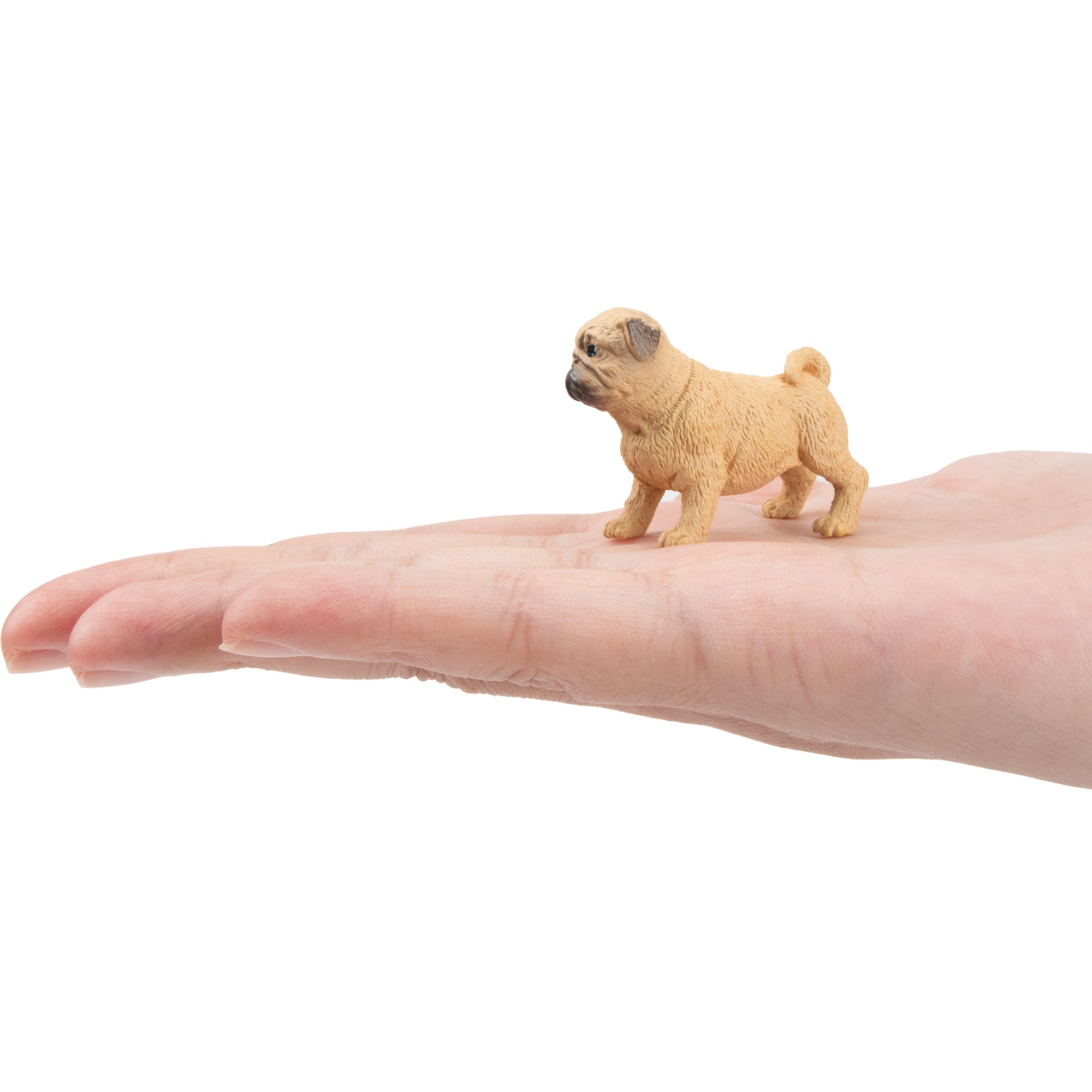 Toymany Mini Standing Pug Puppy Figurine Toy-on hand