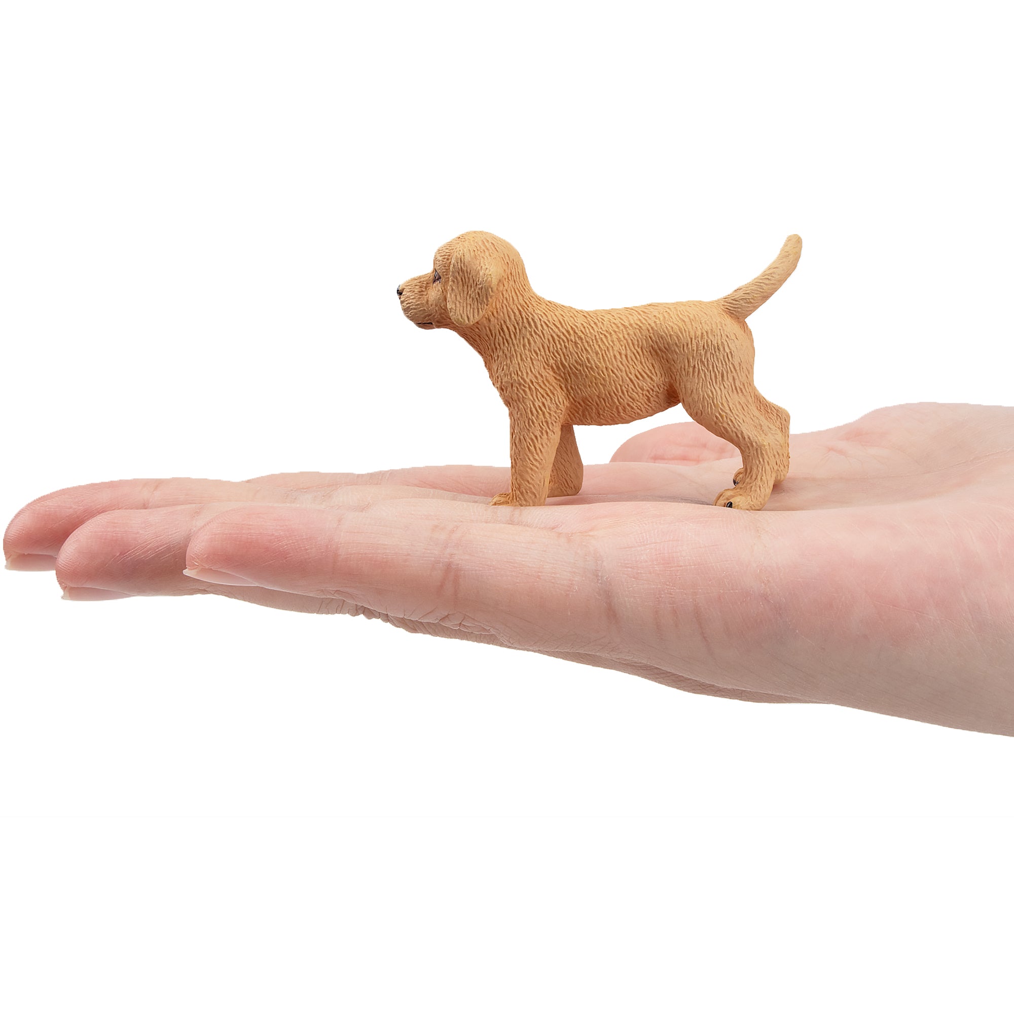 Toymany Mini Standing Yellow Labrador Retriever Puppy Figurine Toy-on hand