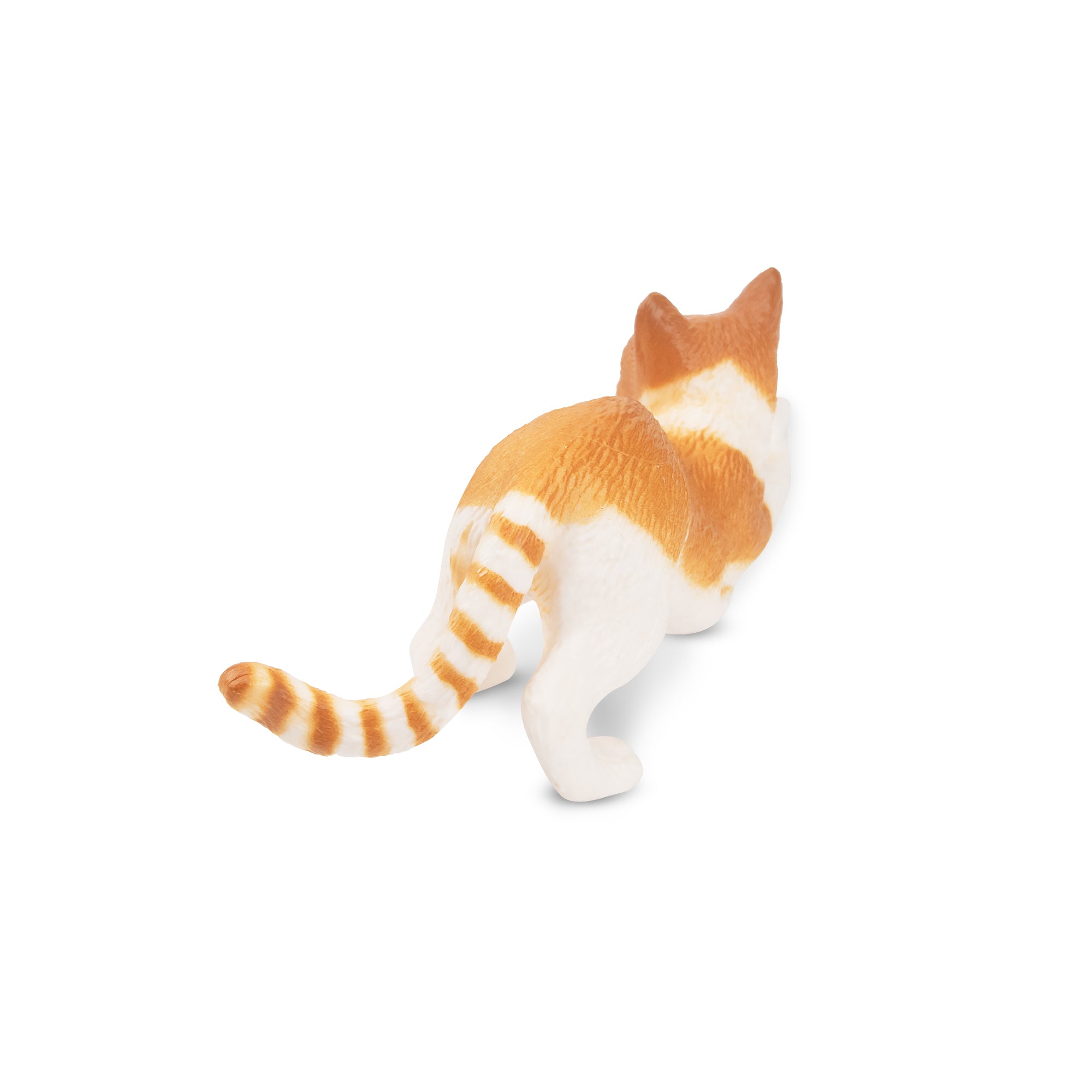 Toymany Mini Stretching Ginger and White Cat Figurine Toy-back