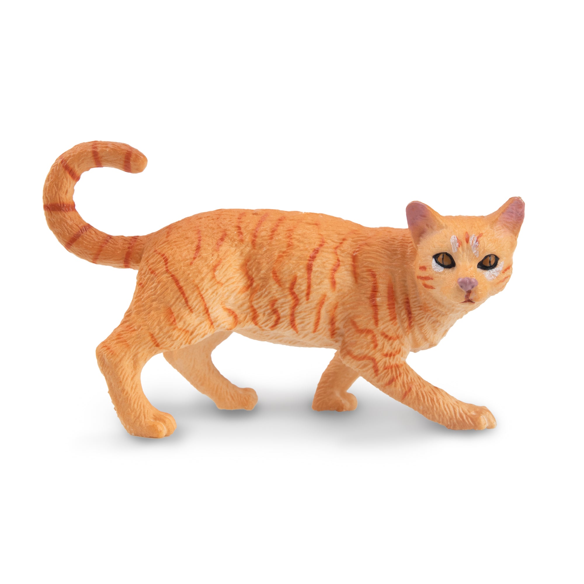 Toymany Mini Striding Orange Tabby Cat Figurine Toy