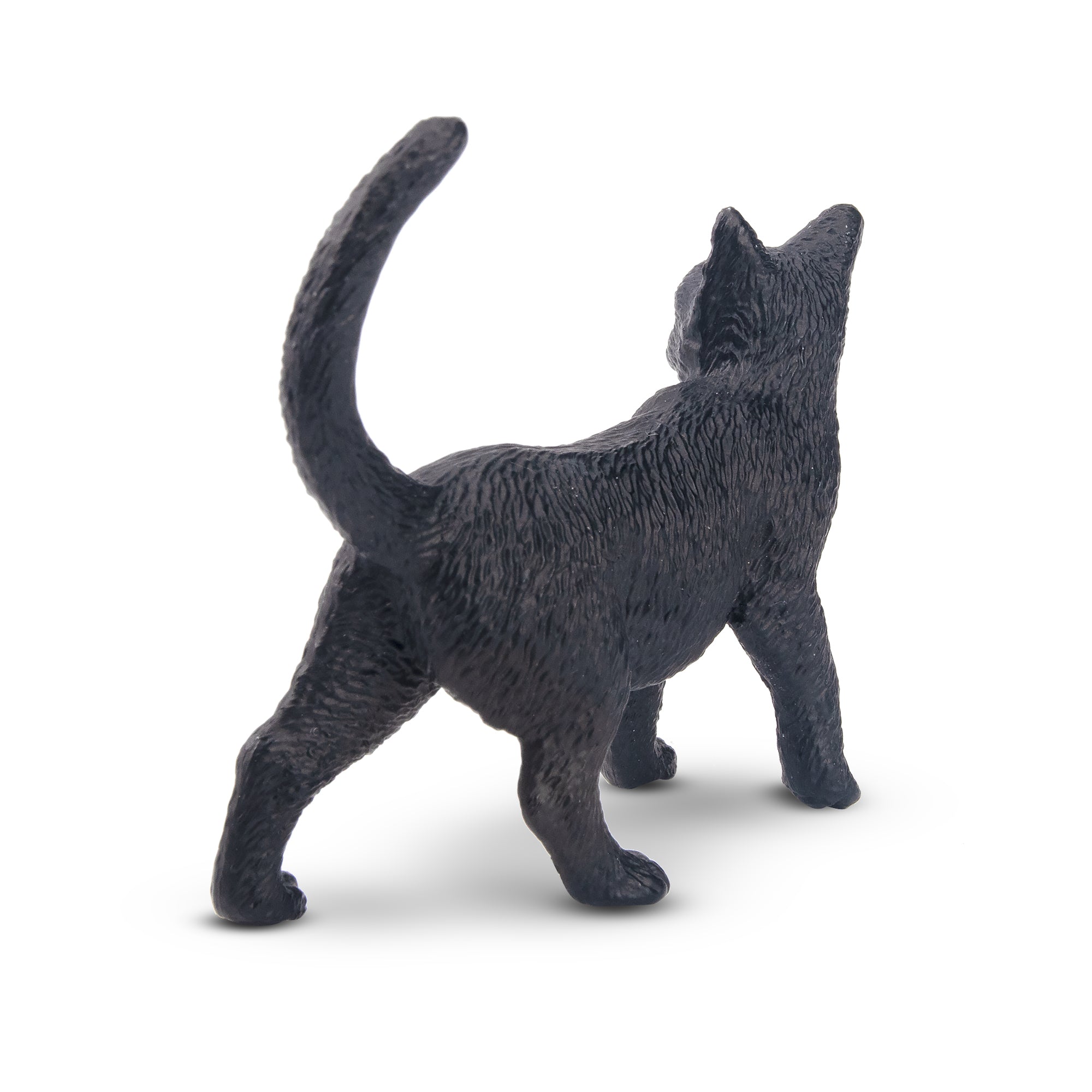 Toymany Mini Walking Black Cat Figurine Toy-back