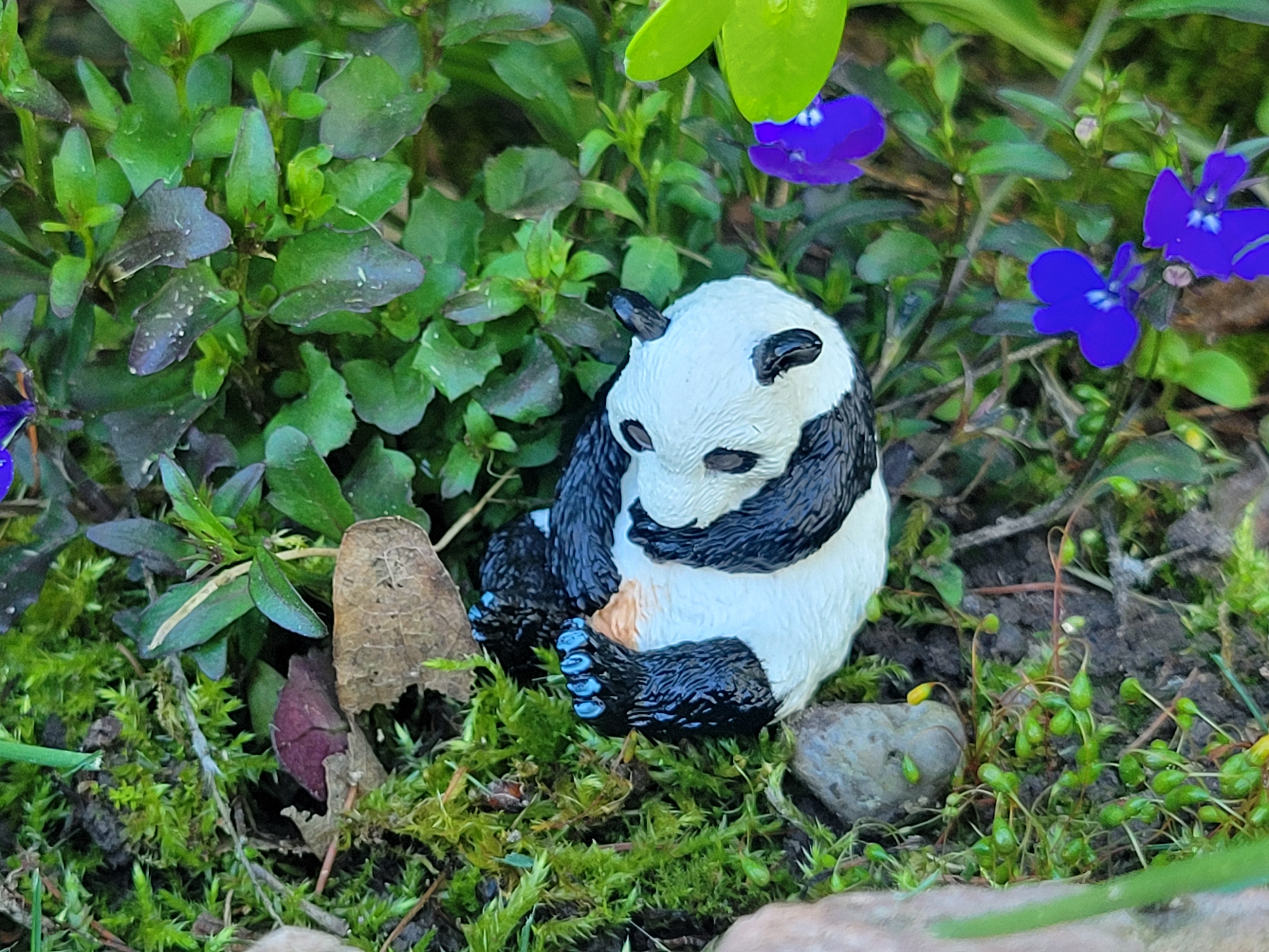 Toymany Napping Panda Cub Figurine Toy-outdoor
