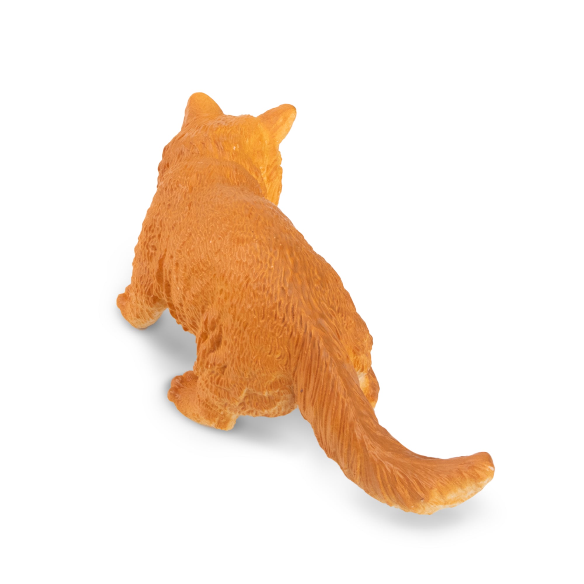 Toymany Orange Norwegian Forest Cat Figurine Toy-back