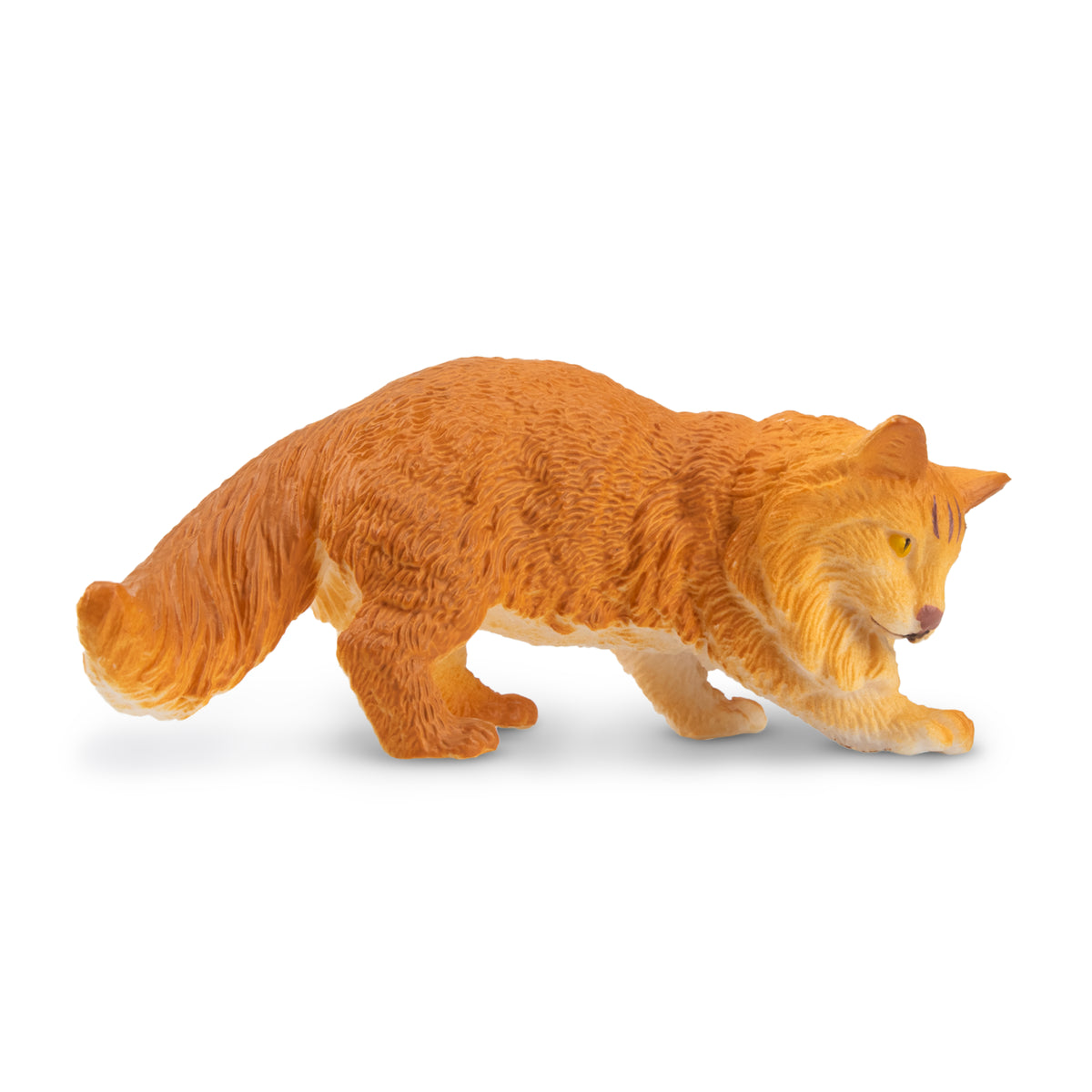 Cat Figure Toymany Striding Orange Tabby Cat Figurine | Realistic Animal Figurine