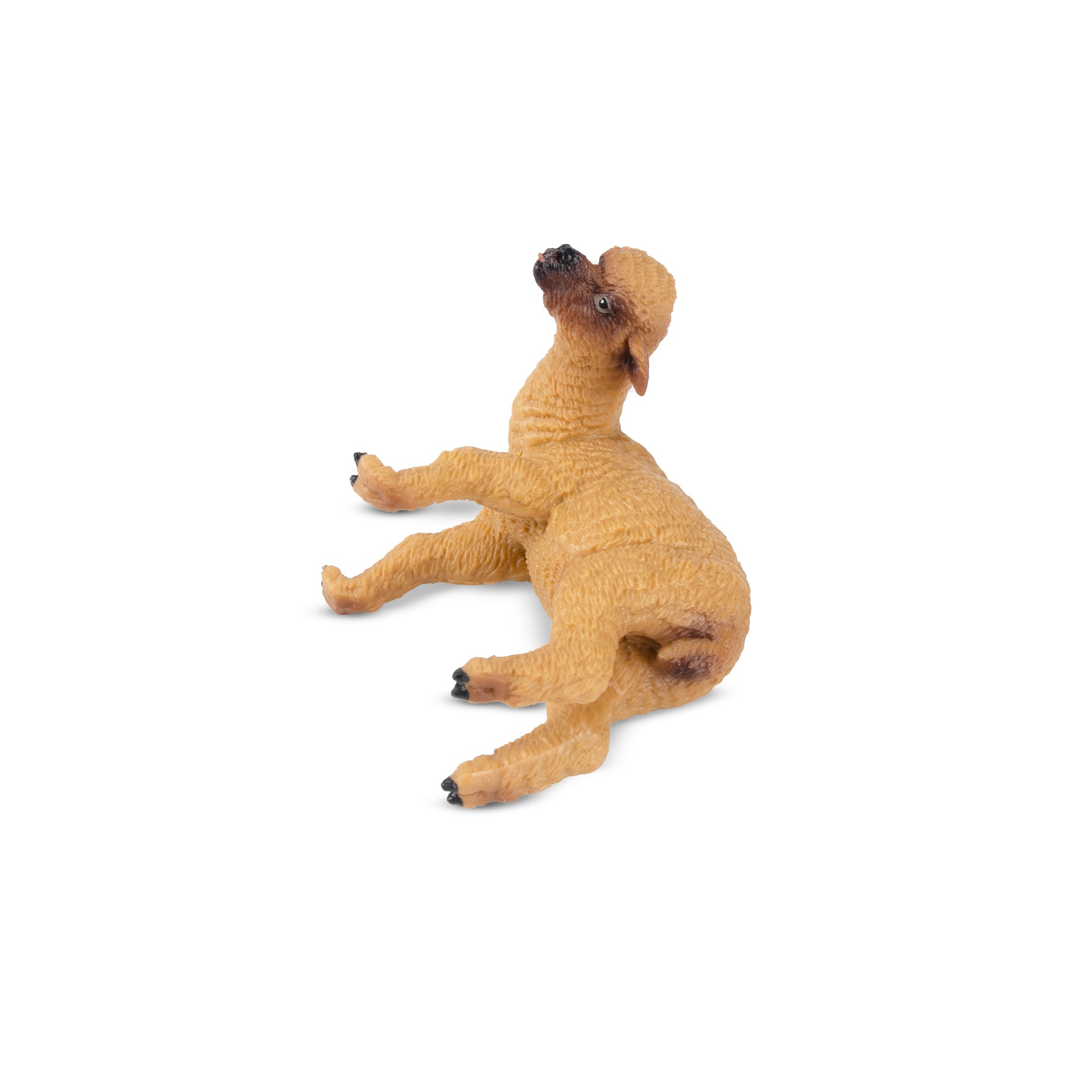 Toymany Playful Brown Alpaca Baby Figurine Toy-side