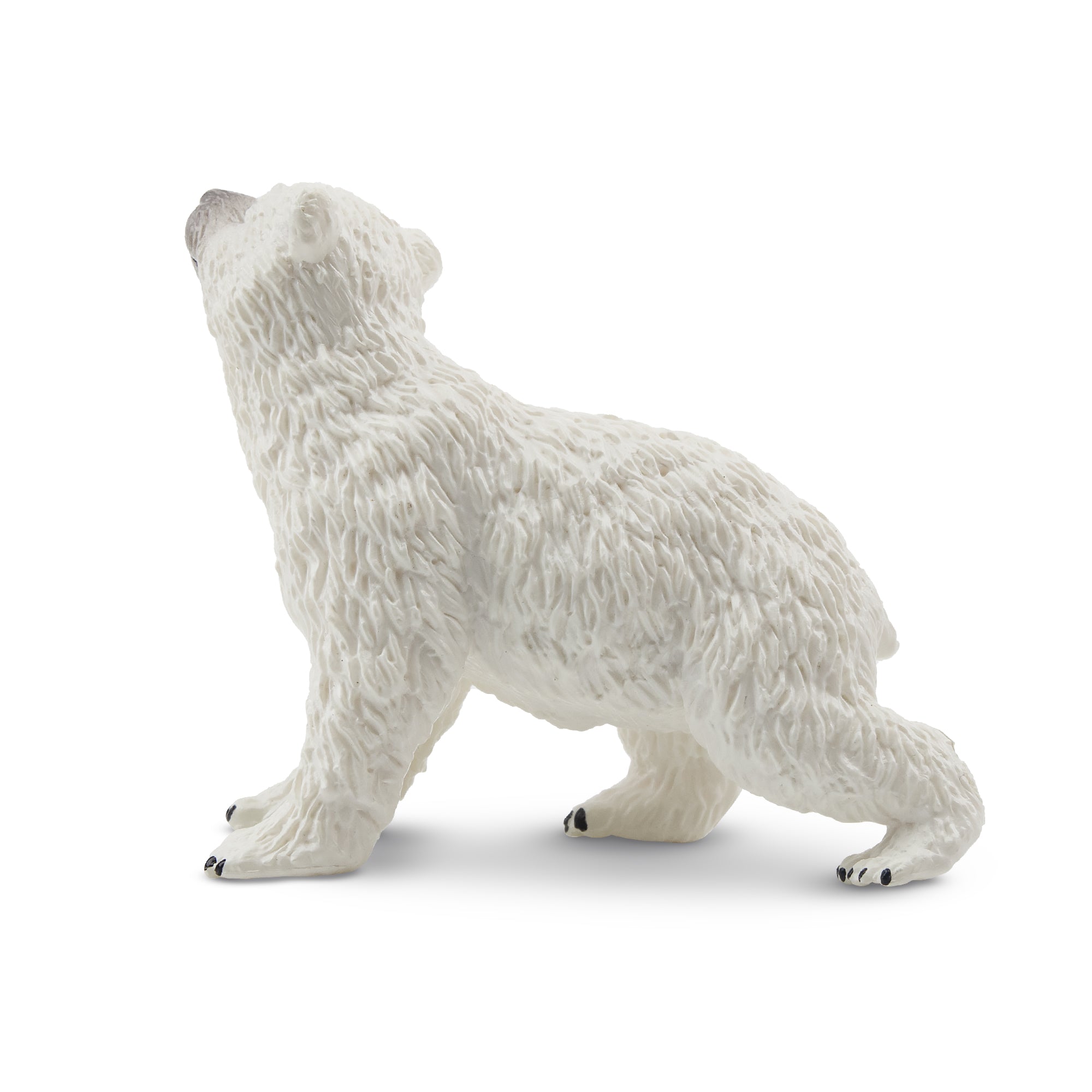 Toymany Raised-Head Semi-Crouched Polar Bear Cub Figurine-back