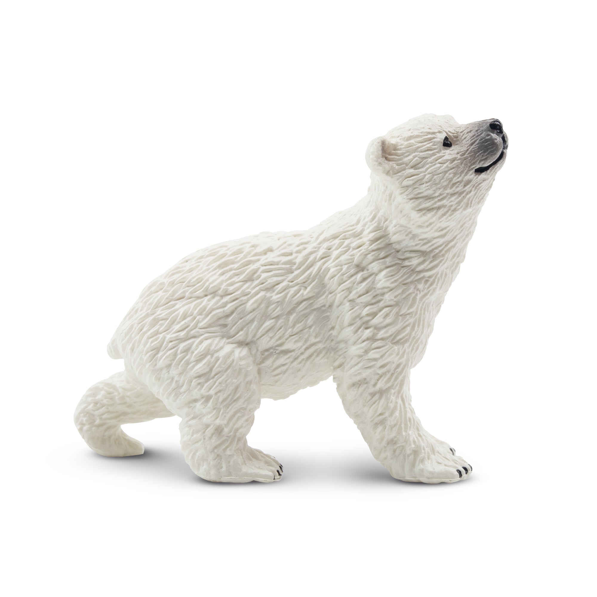 Toymany Raised-Head Semi-Crouched Polar Bear Cub Figurine