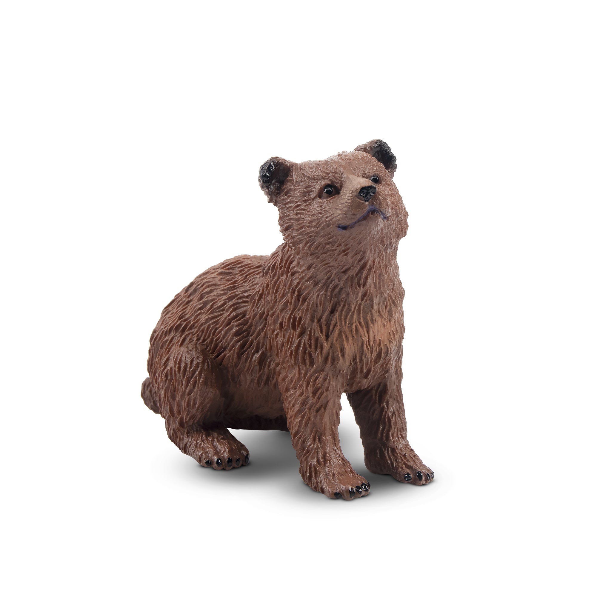 Toymany Sitting Brown Bear Cub Figurine Toy-2