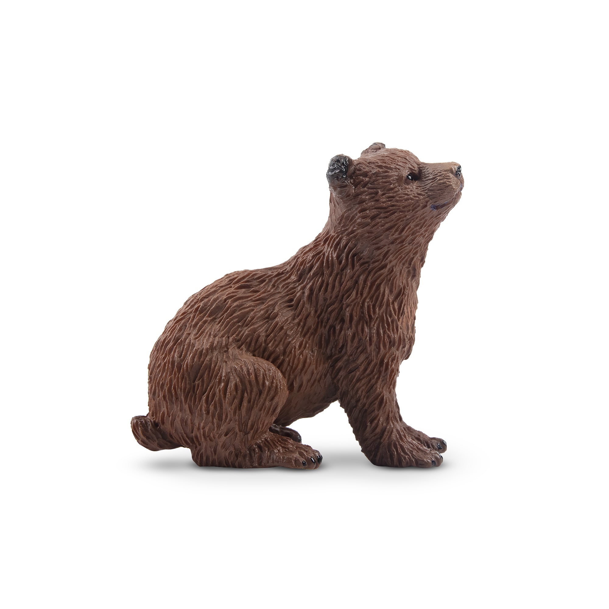 Toymany Sitting Brown Bear Cub Figurine Toy