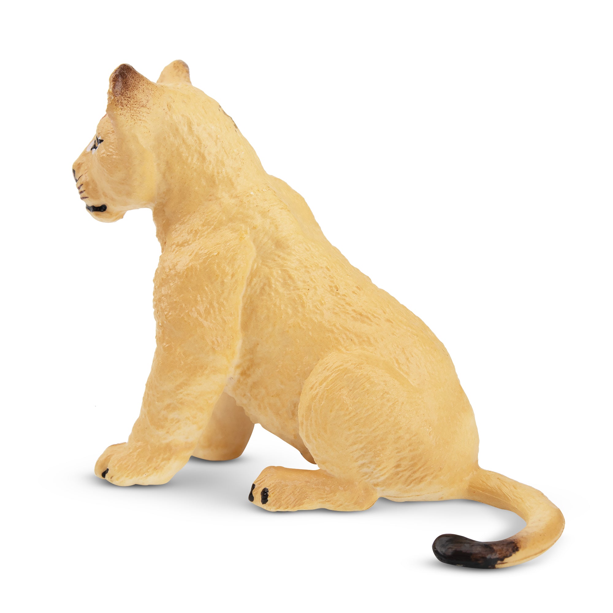 Toymany Sitting Lion Cub Figurine Toy-back