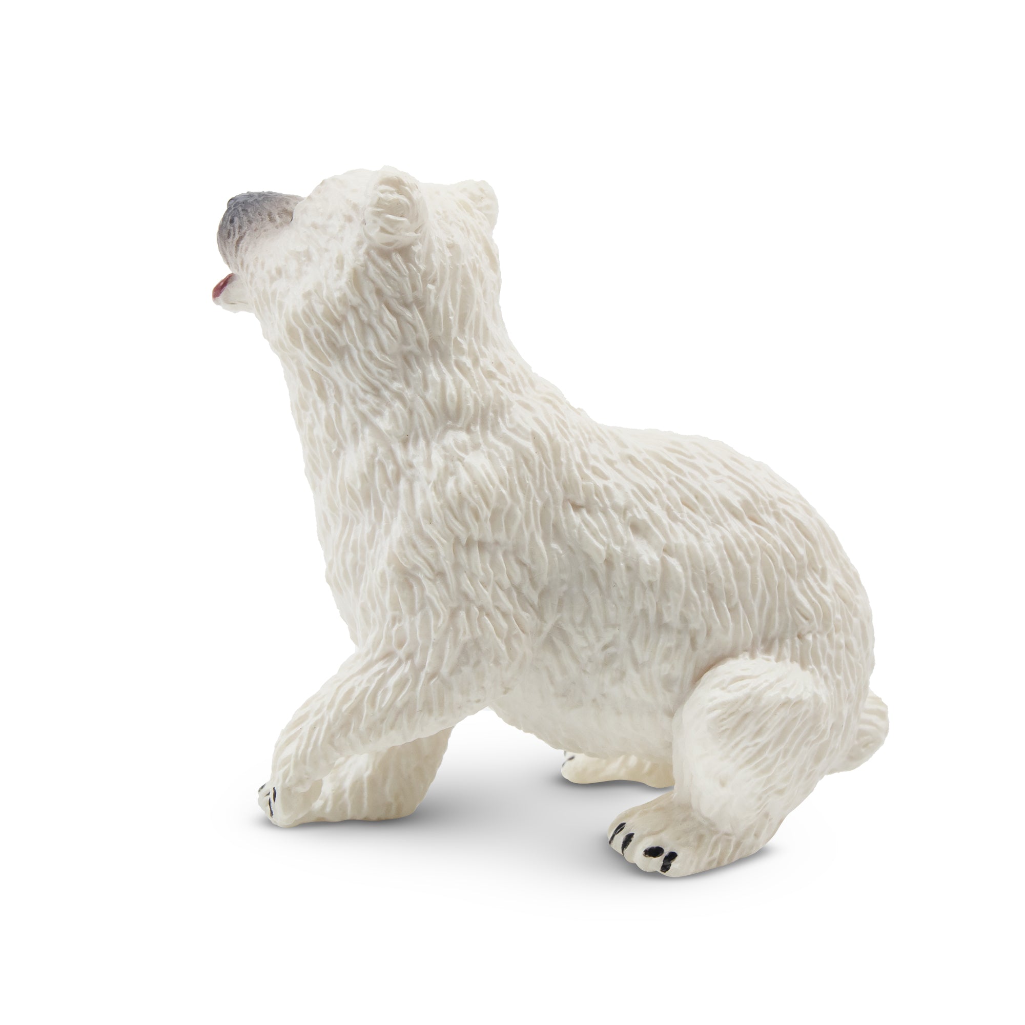 Toymany Sitting Polar Bear Cub Figurine Toy-back