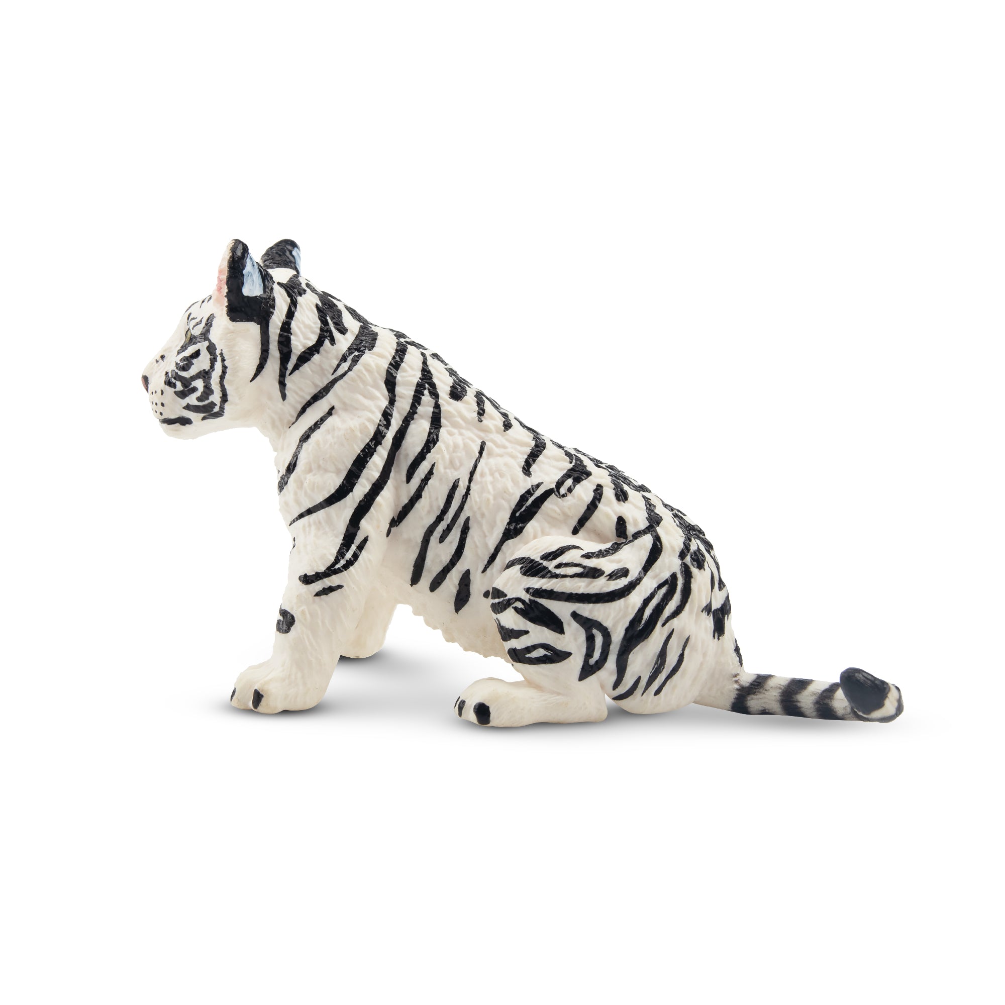 Toymany Sitting White Tiger Cub Figurine Toy-2