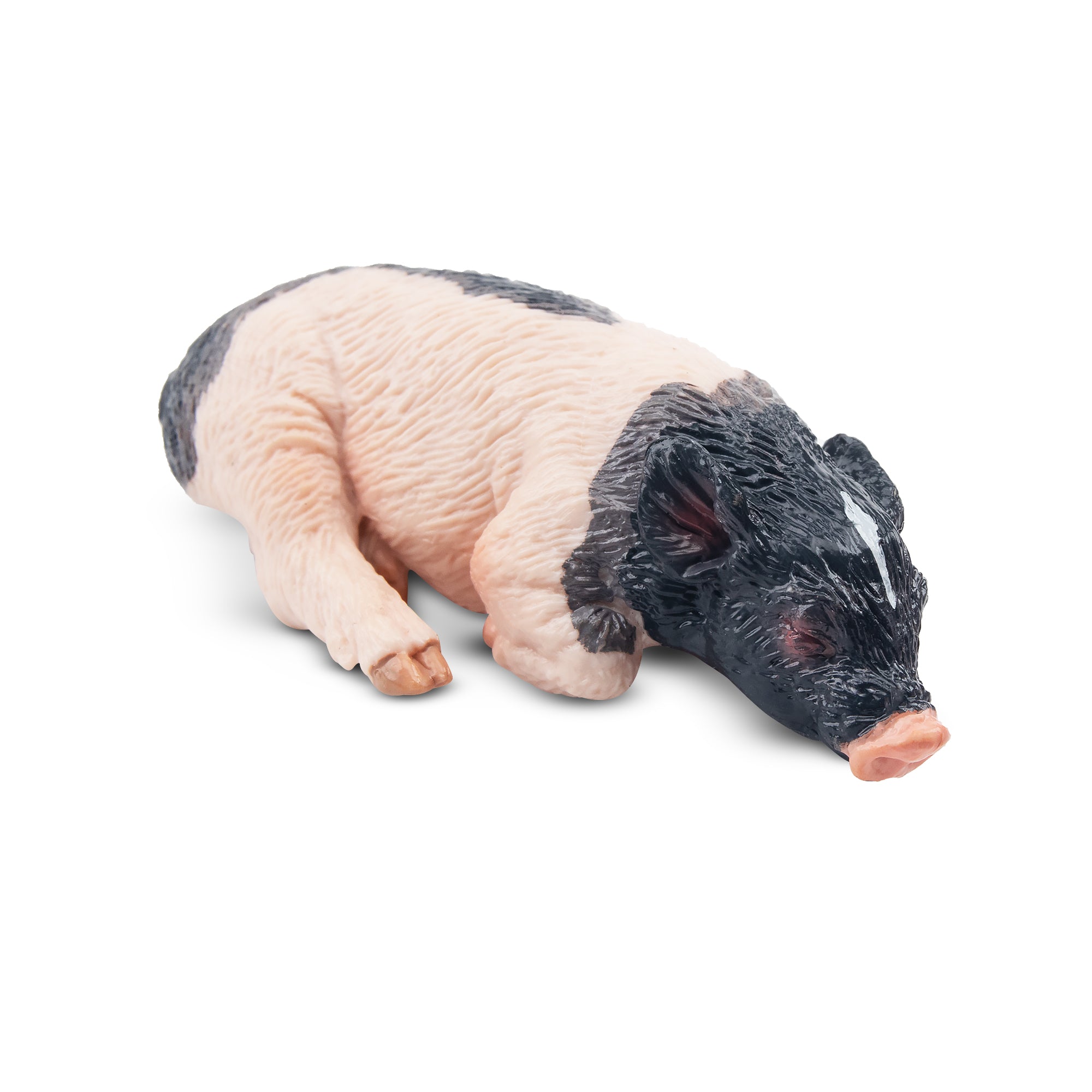 Toymany Sleeping Grey Piglet Figurine Toy-detail