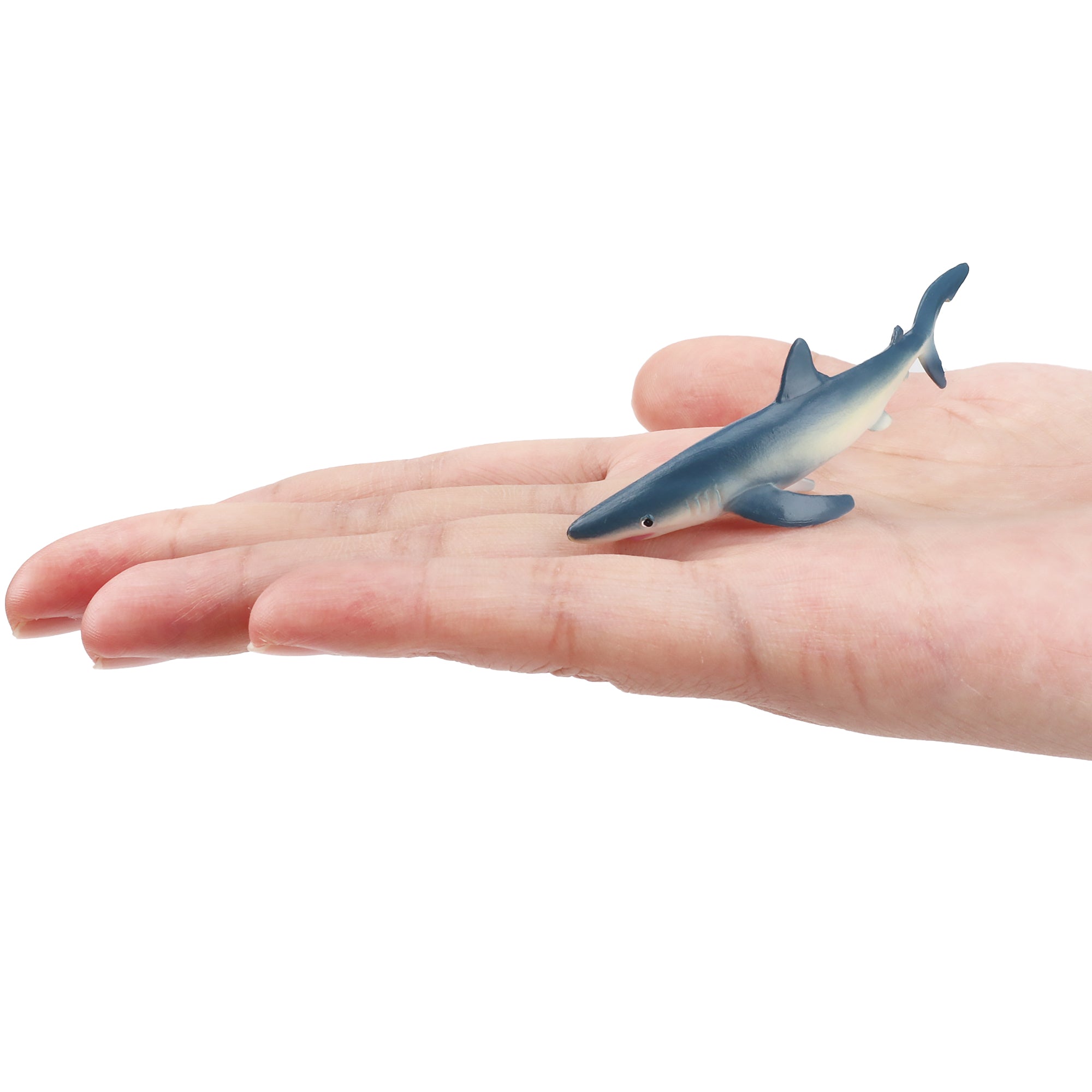 Toymany Small Size Blue Shark Figurine Toy-on hand