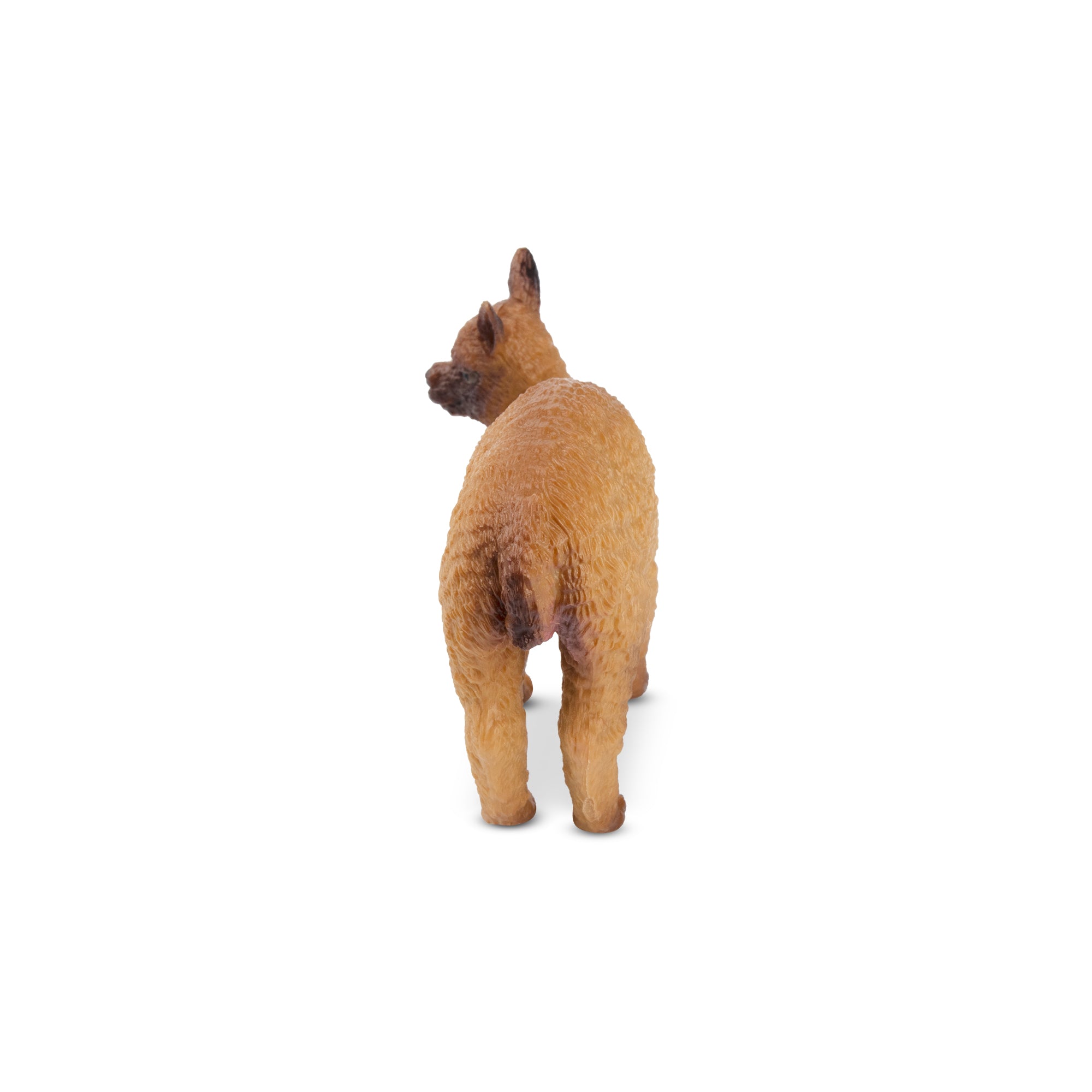 Toymany Standing Brown Alpaca Baby Figurine Toy-back