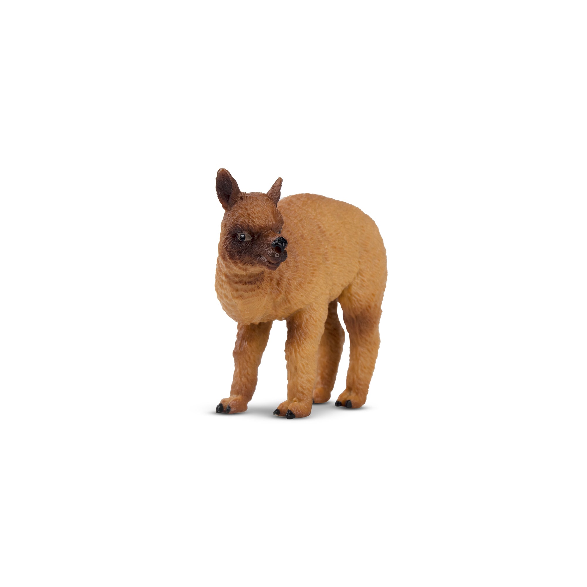Toymany Standing Brown Alpaca Baby Figurine Toy-front