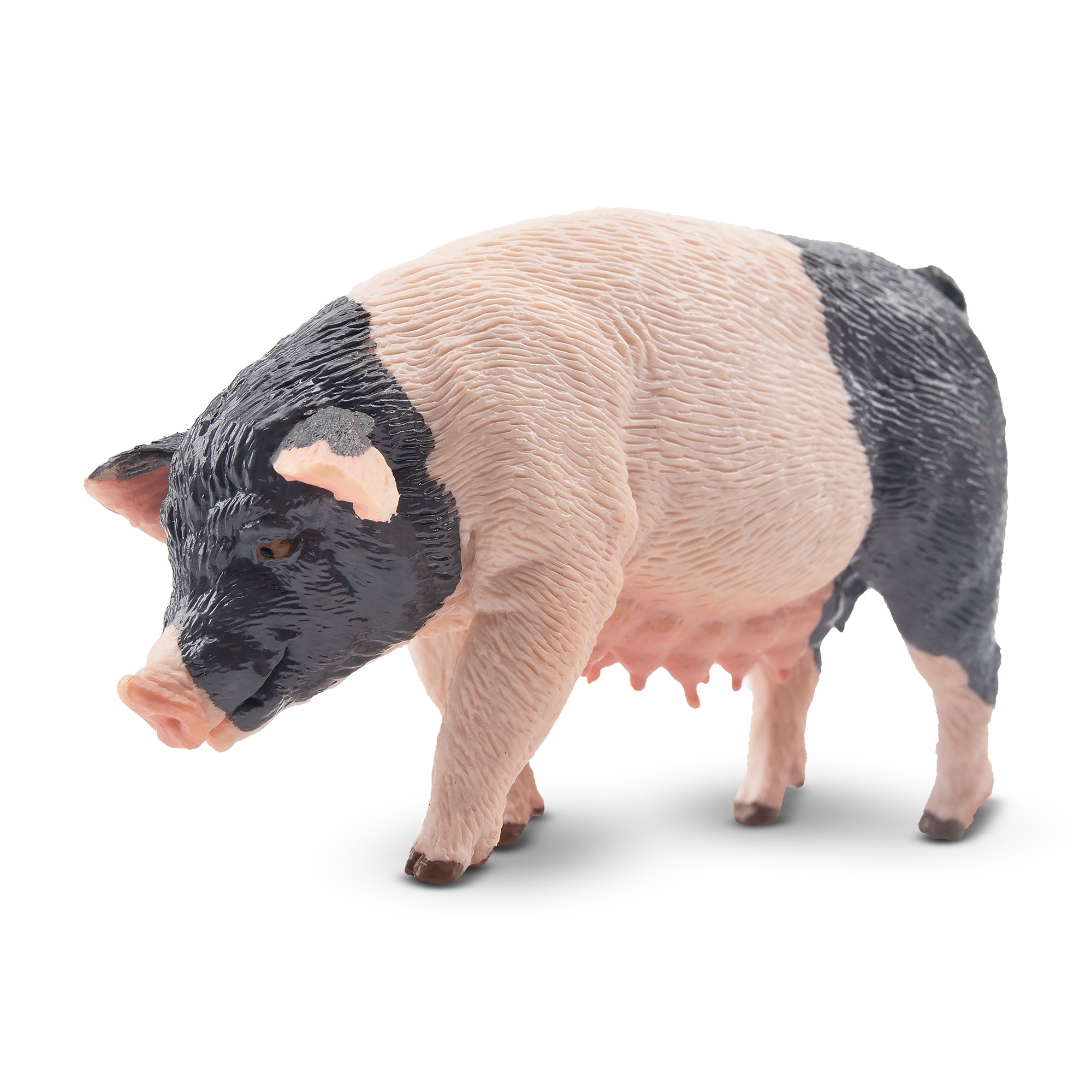Toymany Standing Grey Female Adult Pig Figurine Toy-front