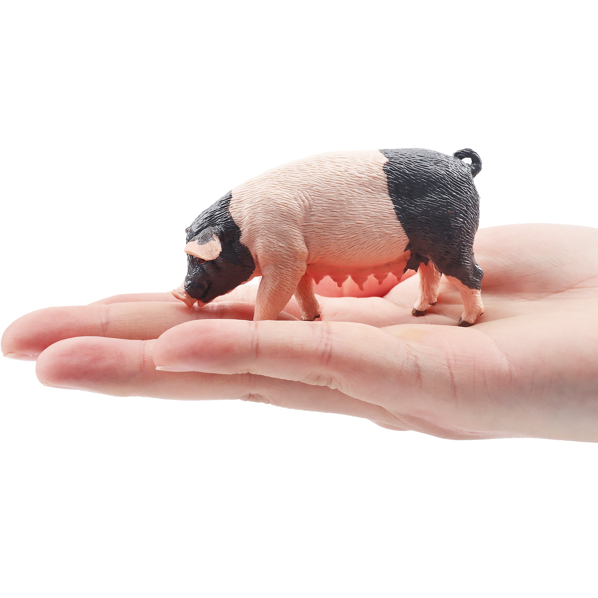 Toymany Standing Grey Female Adult Pig Figurine Toy-on hand