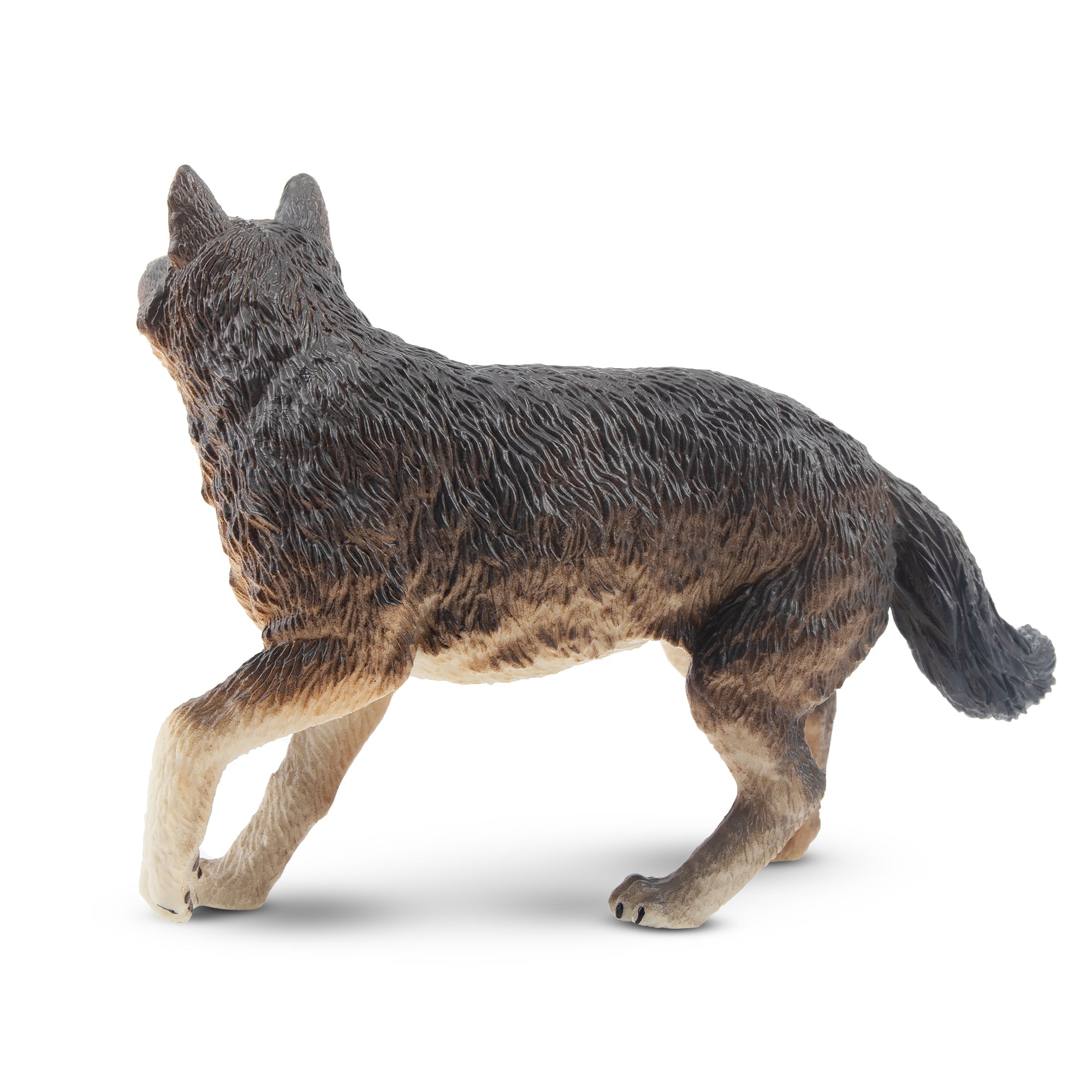 Toymany Standing Grey Wolf Figurine Toy-2
